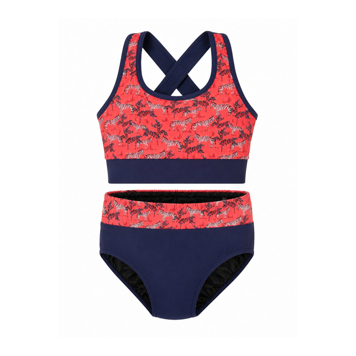 Kes-Vir Girl's Zebra Incontinence Bikini with Briefs - Baby&More