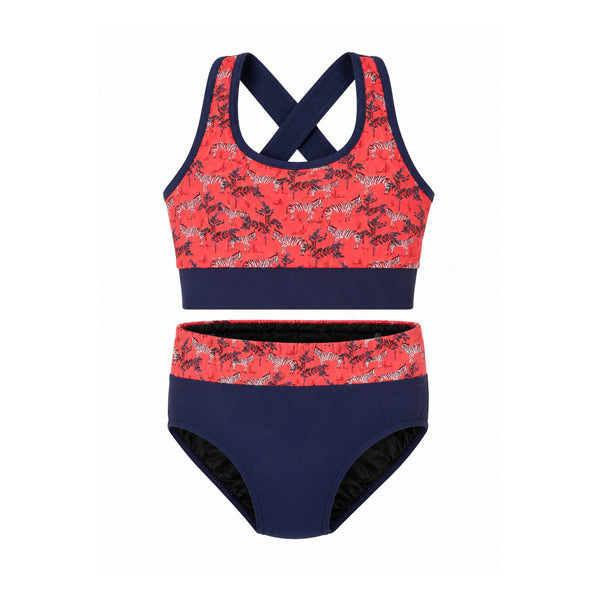 Kes-Vir Girl's Zebra Incontinence Bikini with Briefs - Baby&More