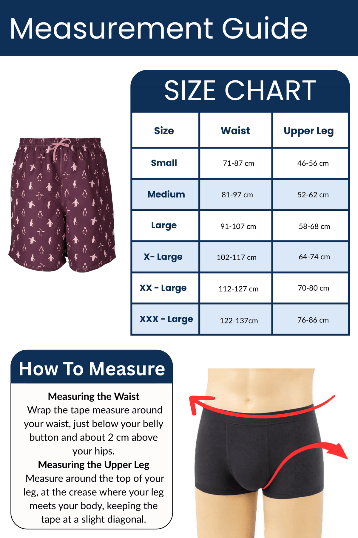 Kes Vir Men's Eco-Board Shorts - Penguin - Baby&More