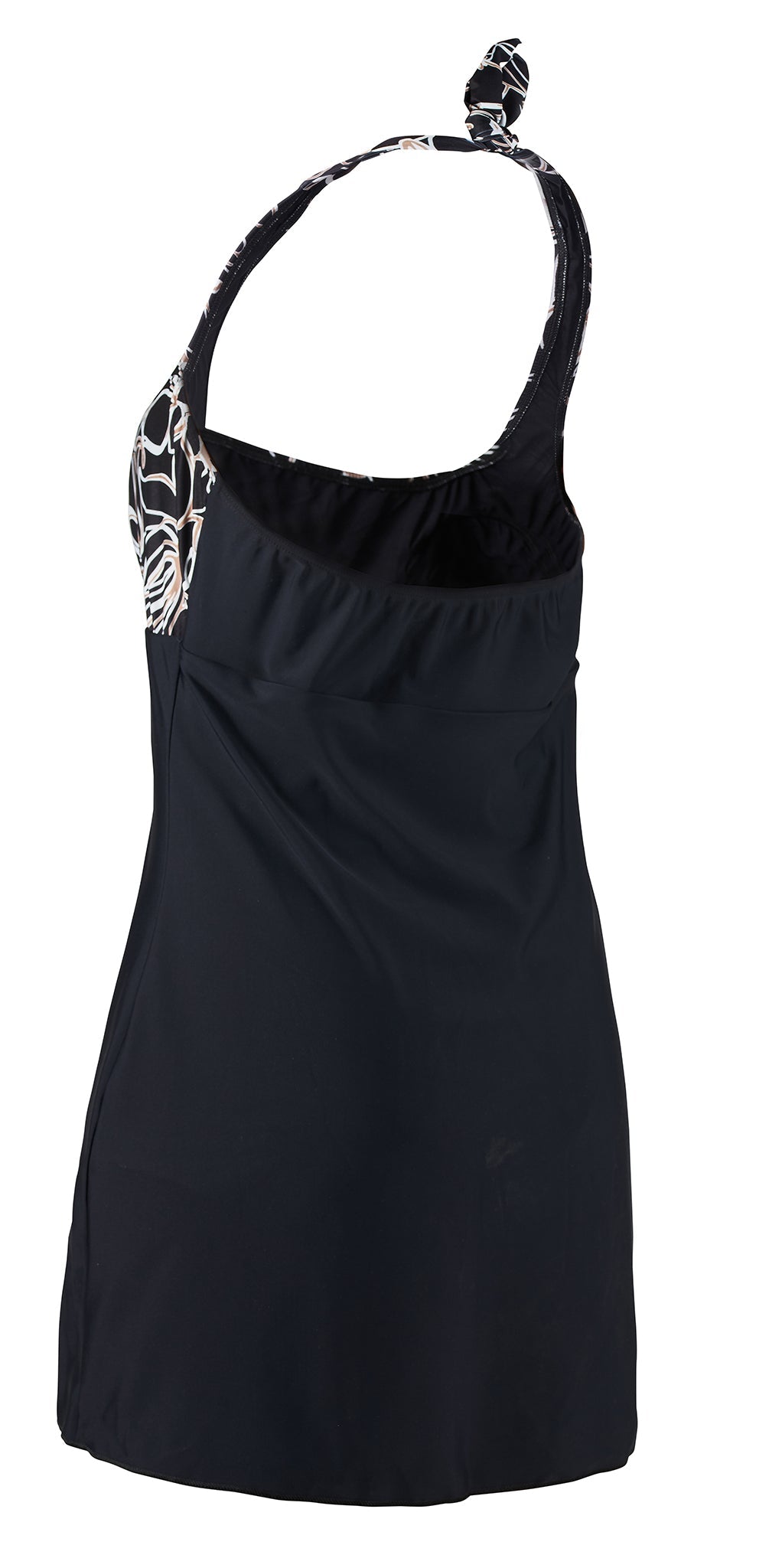Kes-Vir Women’s Incontinence Swim Dress with Built-In Waterproof Briefs – Black Floral