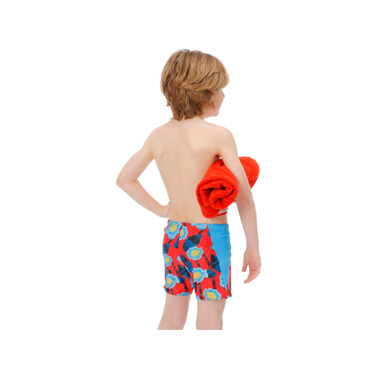 Kes-Vir Boy's Reusable Incontinence Swim Shorties – Floral Blue