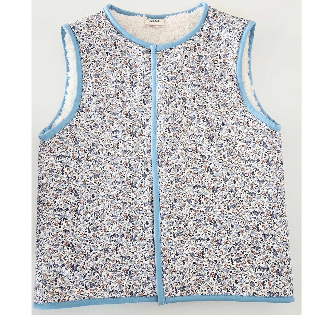 Little Scandi baby Kids Stylish Vest / Gilet - Poppy Leafy