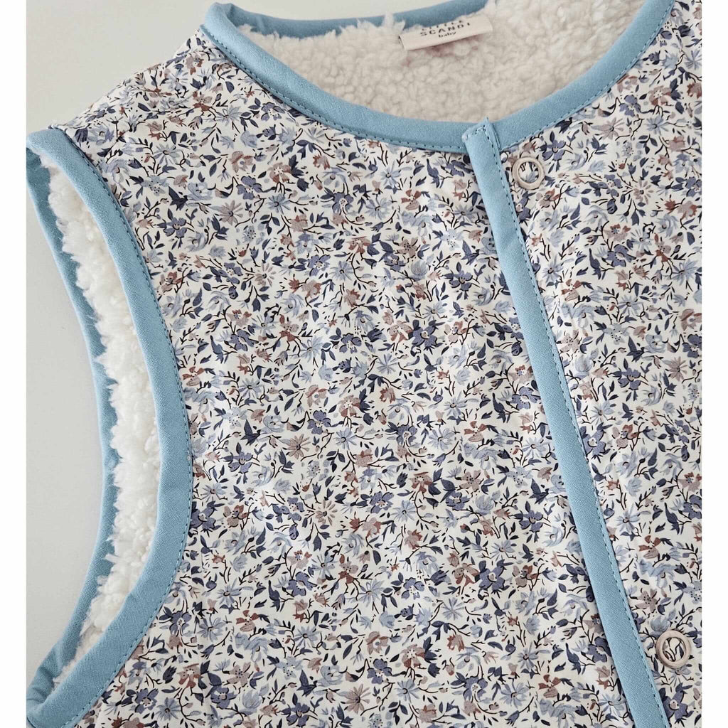 Little Scandi baby Kids Stylish Vest / Gilet - Poppy Leafy