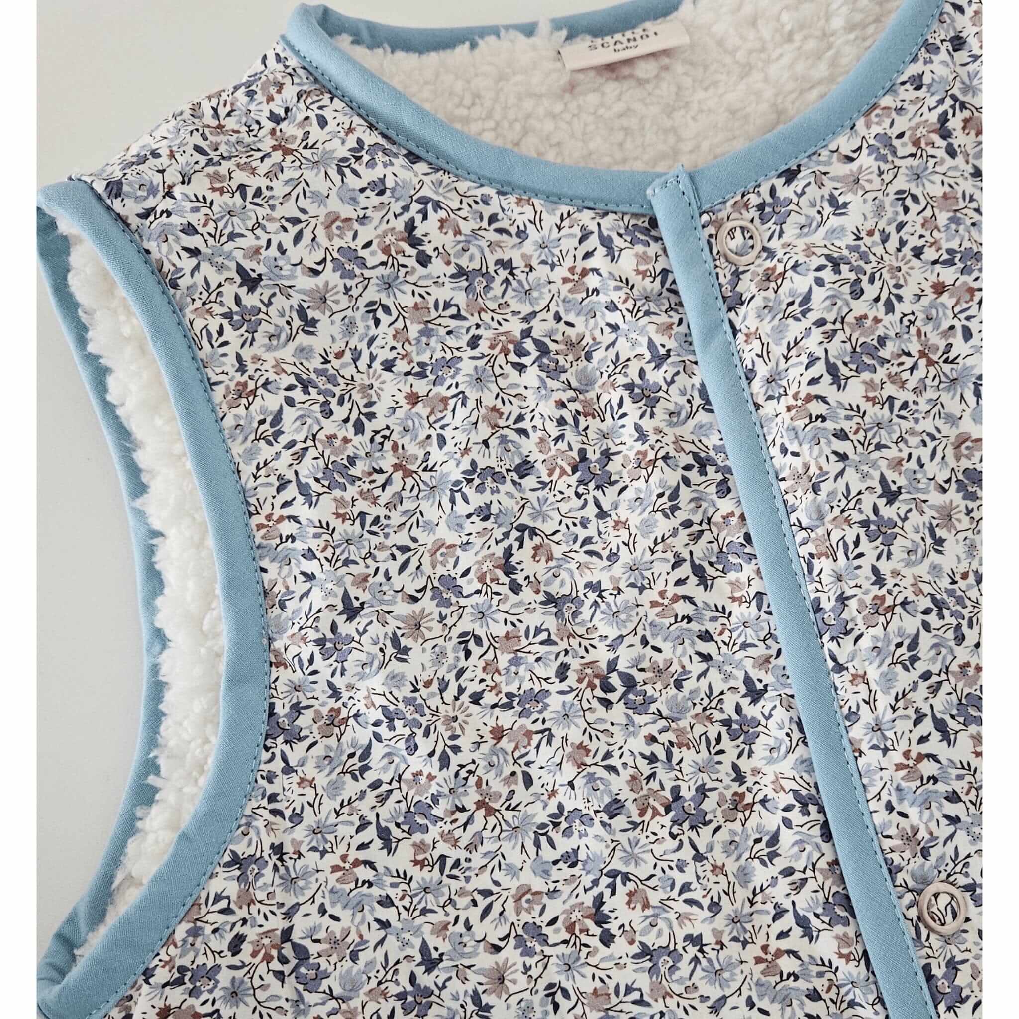 Little Scandi baby Kids Stylish Vest / Gilet - Poppy Leafy