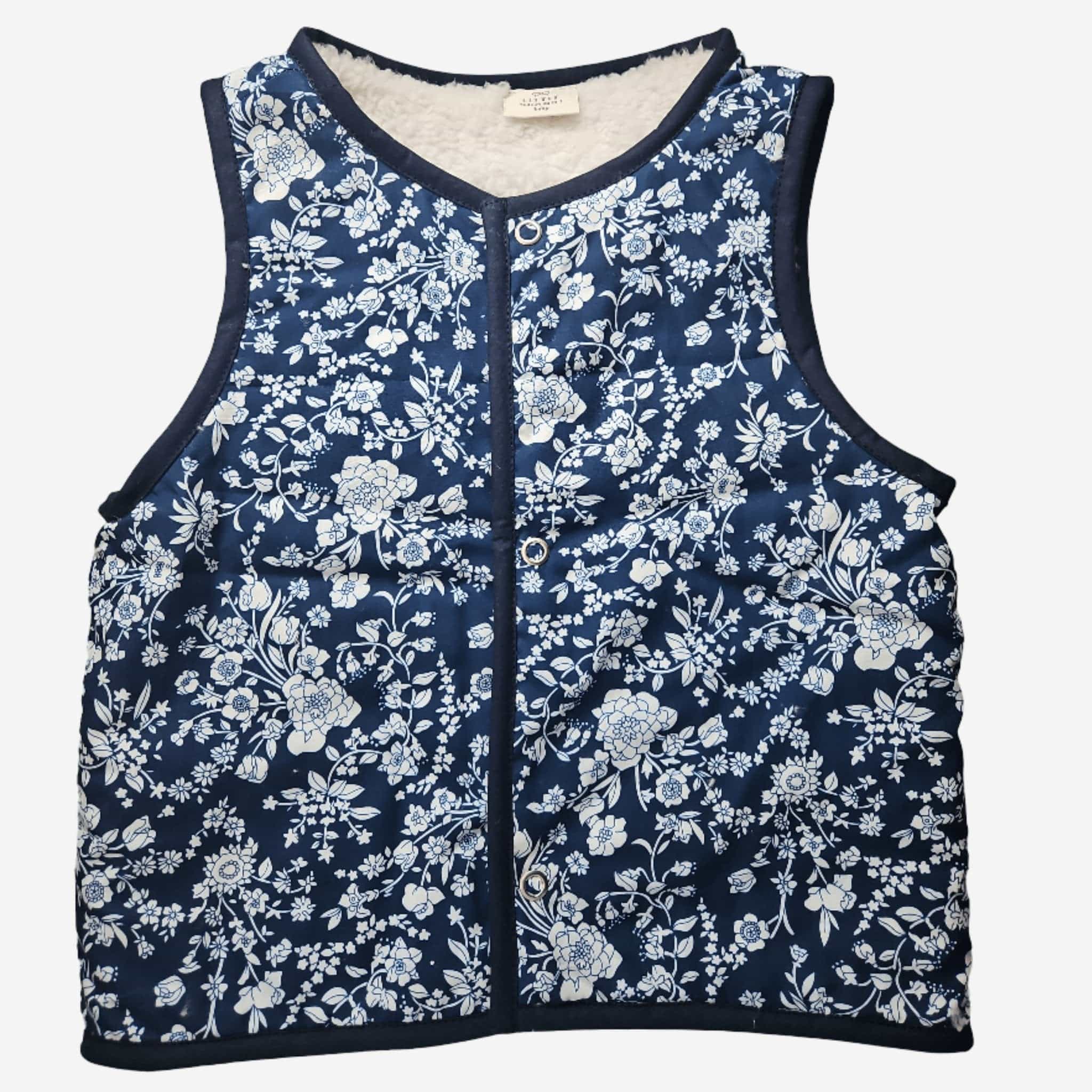 Little Scandi baby Kids Stylish Vest / Gilet - Blue Himmelblomst