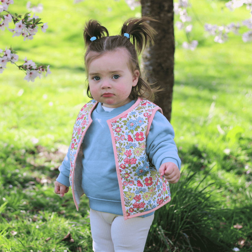 Little Scandi baby Kids Stylish Vest / Gilet - Spring Floral