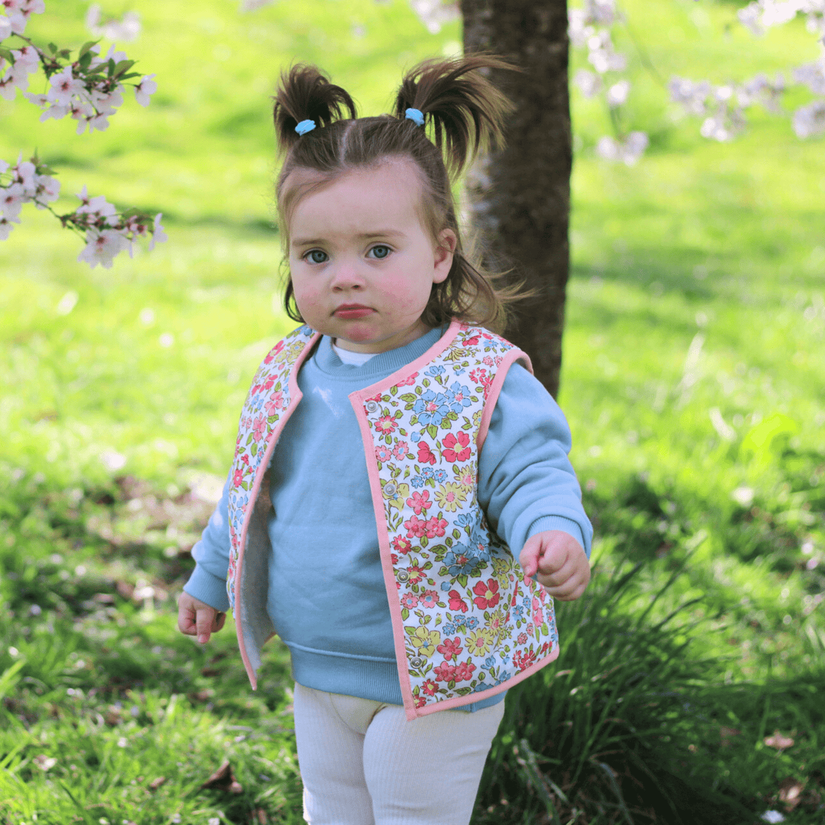 Little Scandi baby Kids Stylish Vest / Gilet - Spring Floral