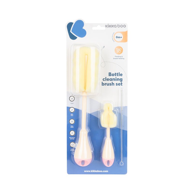 Kikka Boo Bottle Brush Set - Pink - 3 Pack - Baby&More