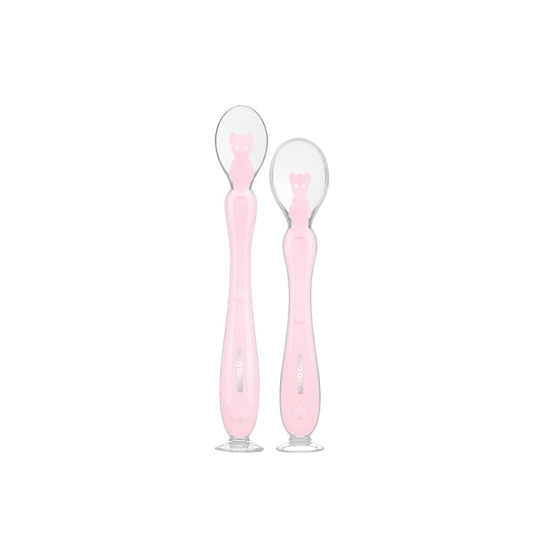 Kikka Boo Silicone Spoons With Suction Cup Base - Pink - 2 Pack - Baby&More