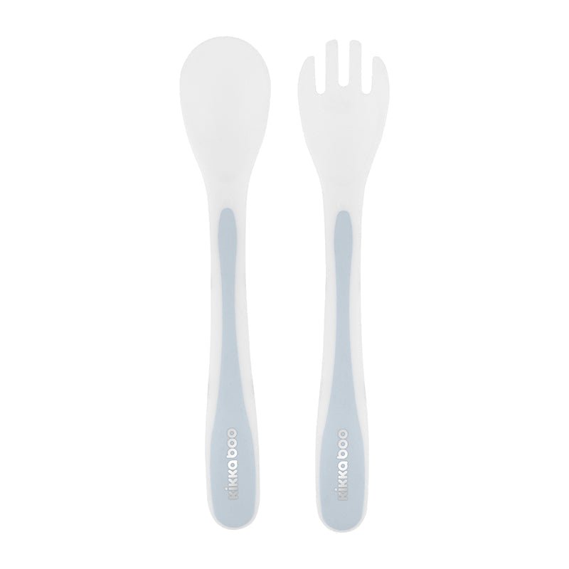 Kikka Boo Spoon and Fork Set - Blue - Baby&More