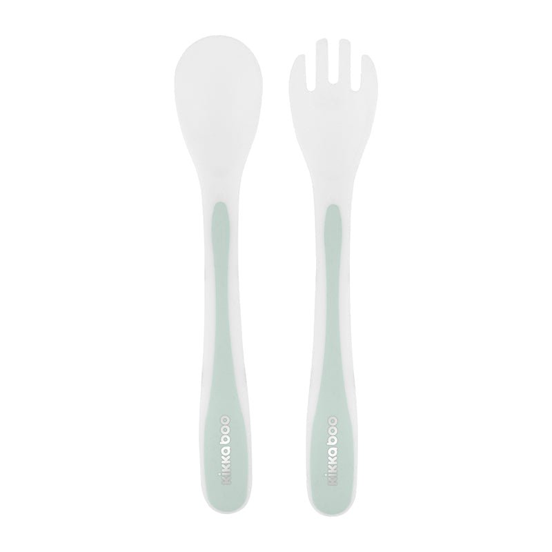 Kikka Boo Spoon and Fork Set - Mint - Baby&More