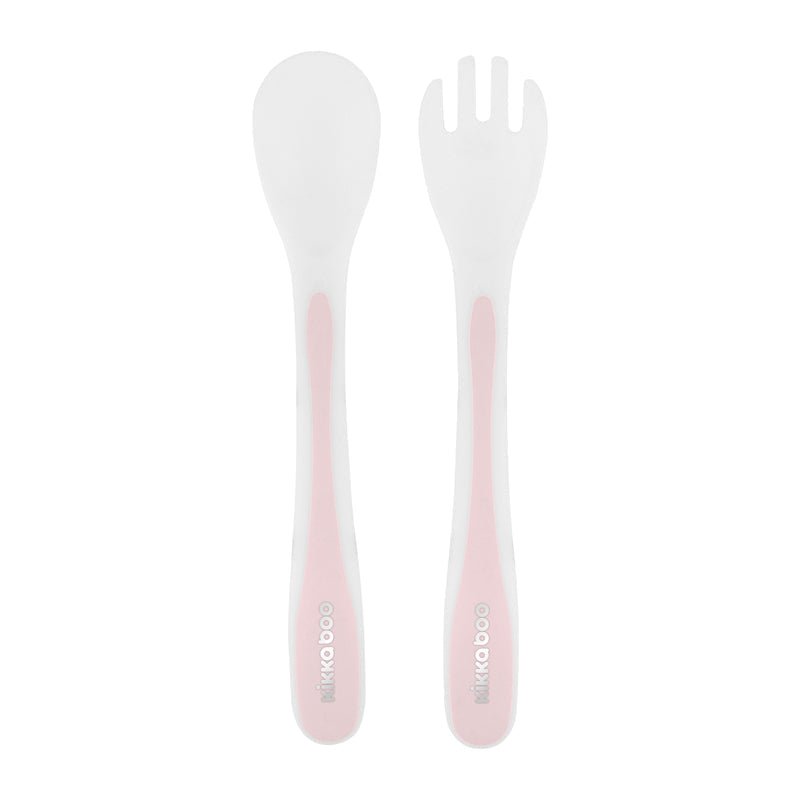 Kikka Boo Spoon and Fork Set - Pink - Baby&More