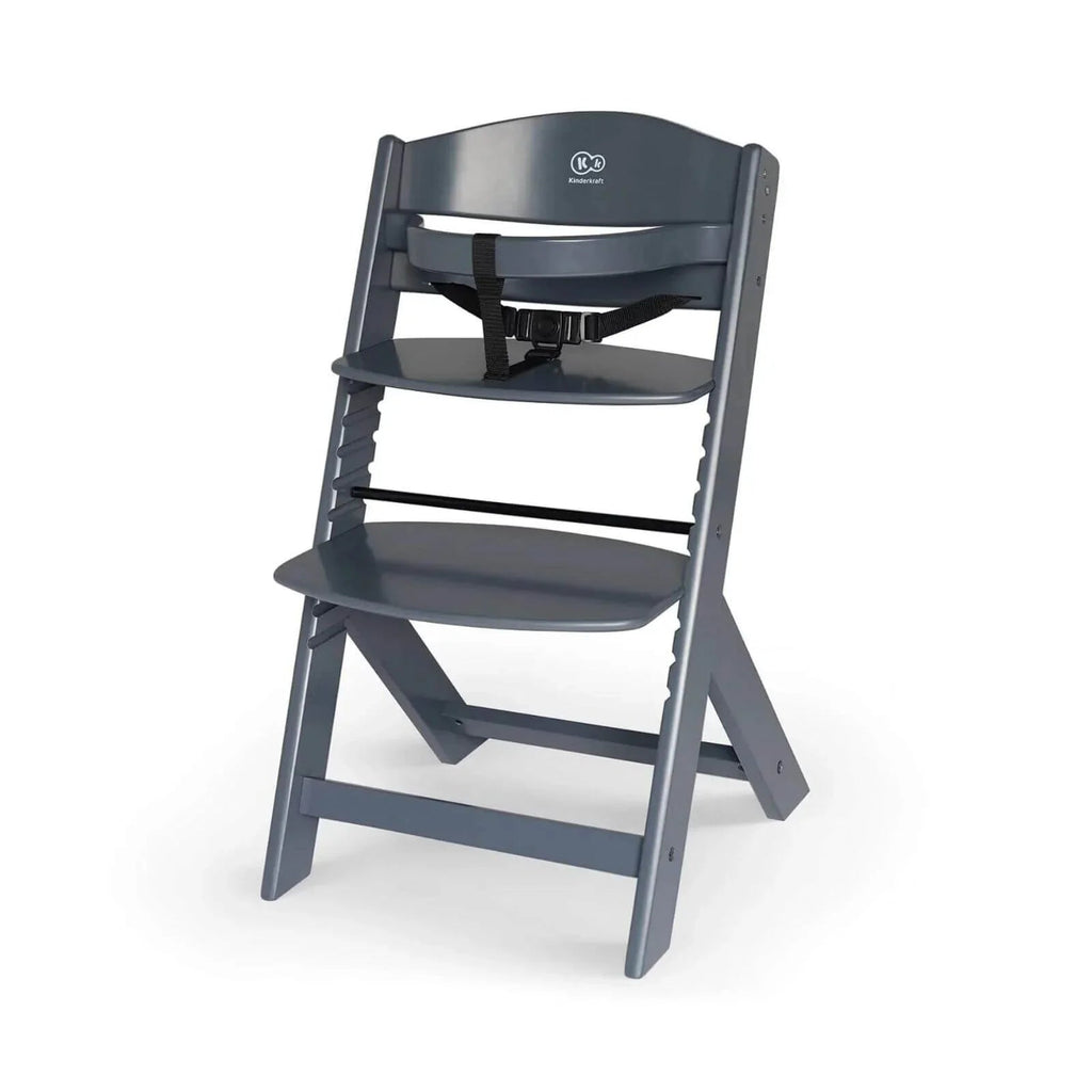 Kinderkraft Enock Wooden Highchair - Full Grey - Baby&More