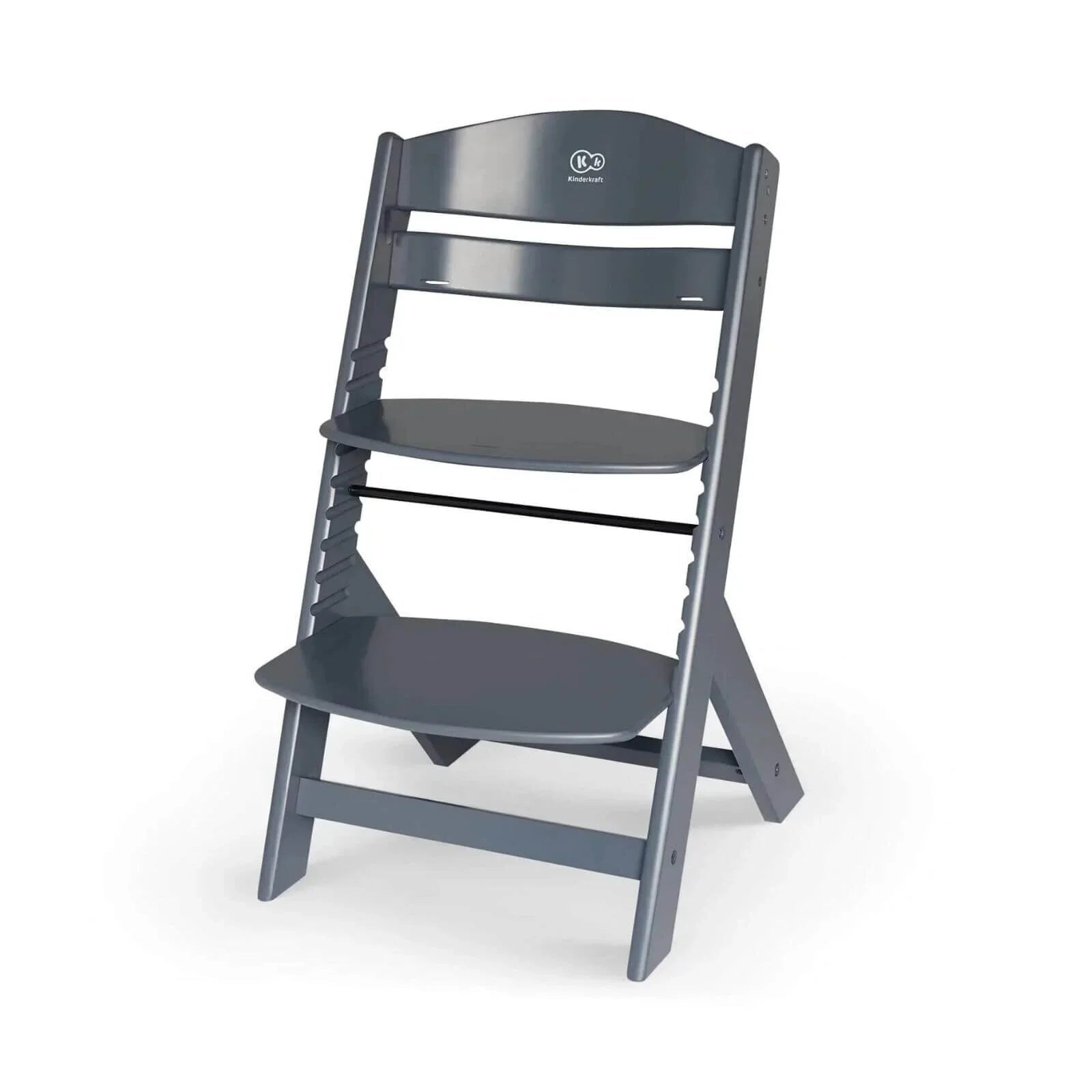 Kinderkraft Enock Wooden Highchair - Full Grey - Baby&More