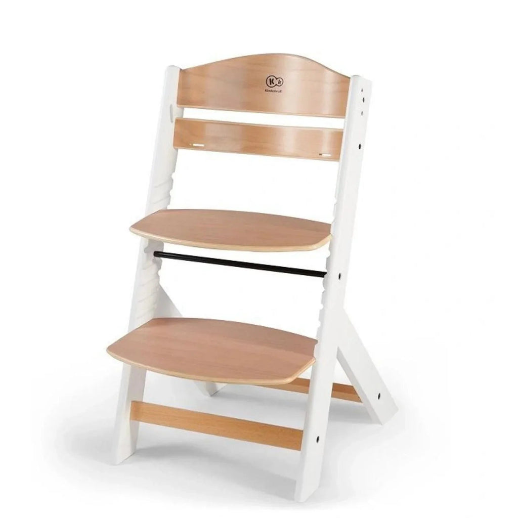 Kinderkraft Enock Wooden Highchair - Wooden White - Baby&More