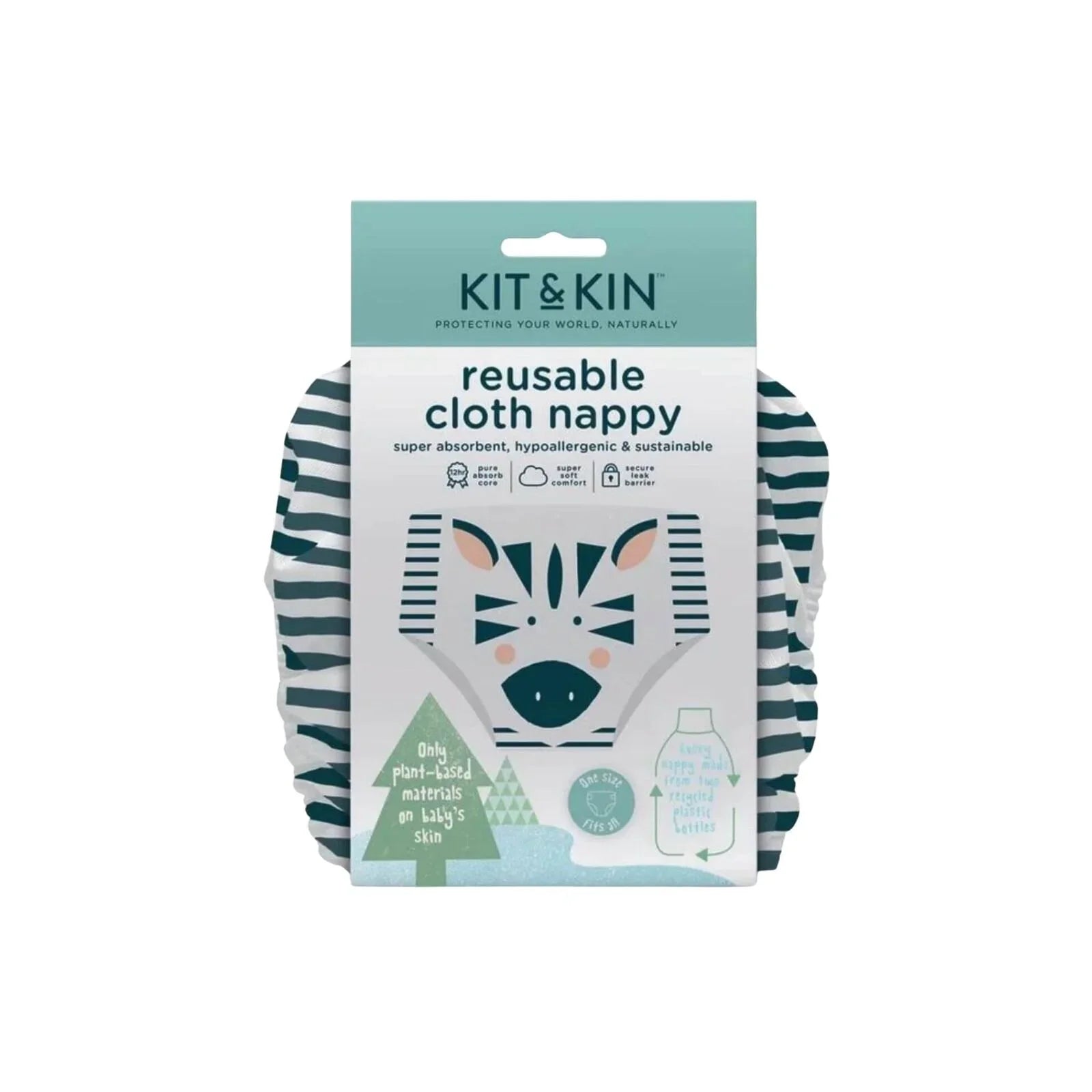 Kit & Kin - Reusable Nappy - Zebra - Baby&More