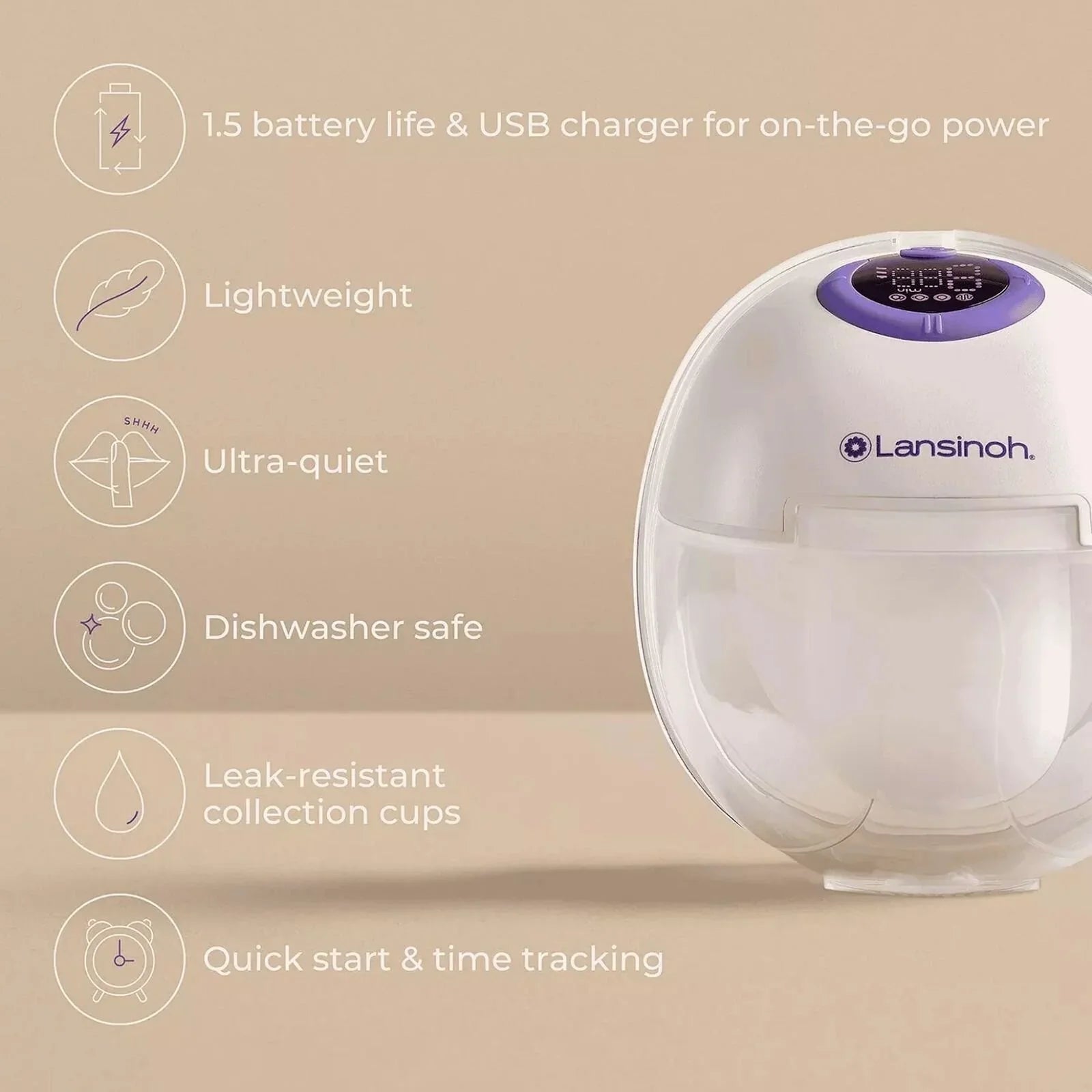 Lansinoh Double Wearable Breast Pump - Baby&More