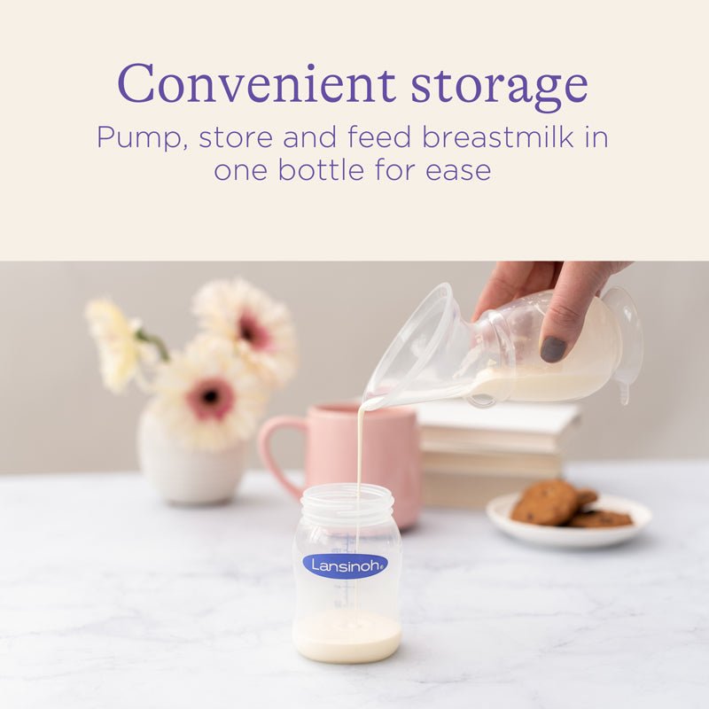 Lansinoh Plastic Milk Storage Bottles - 4 Pack - Baby&More