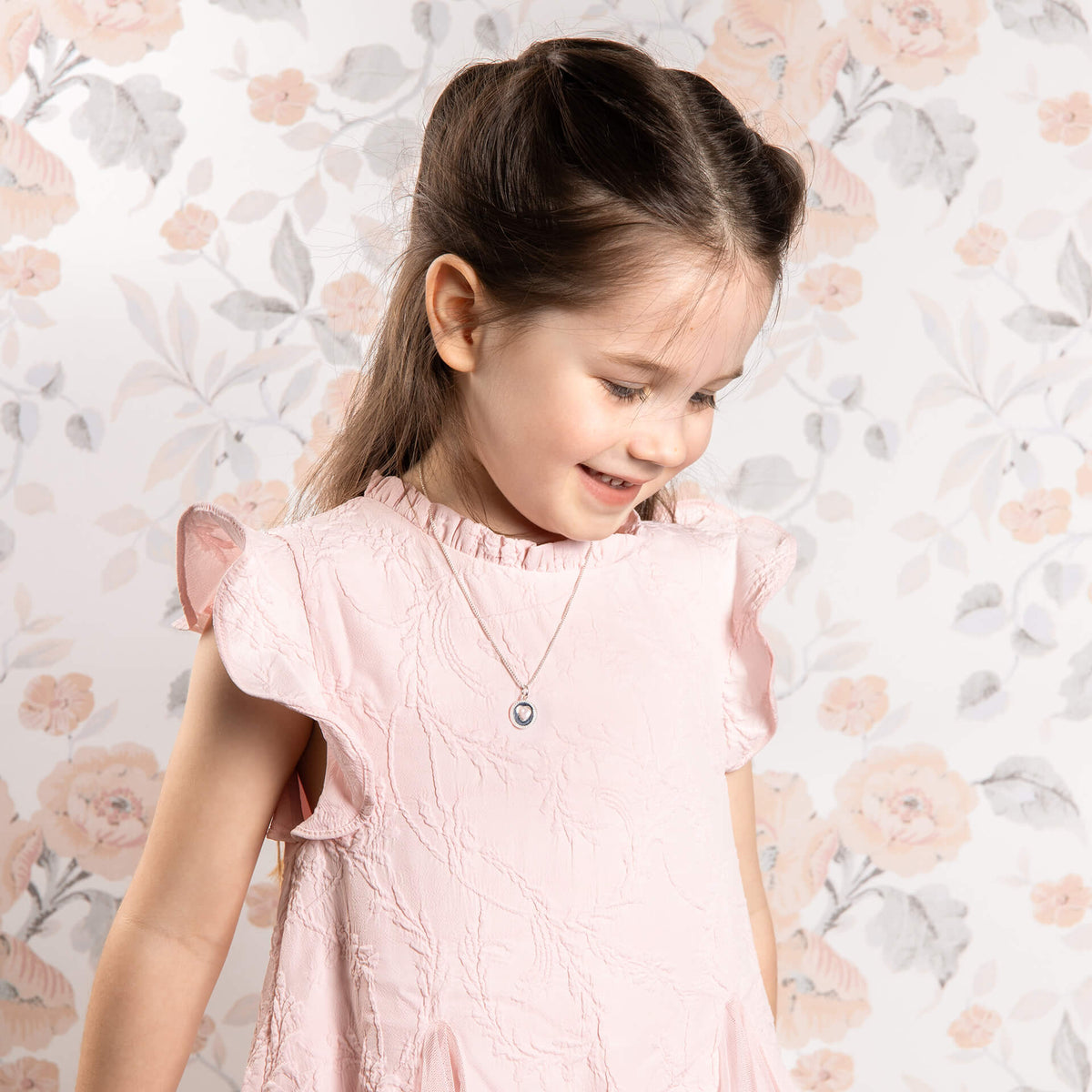 Laura Ashley Silver Kids Rosmere Love Heart Slider Locket - Baby&More