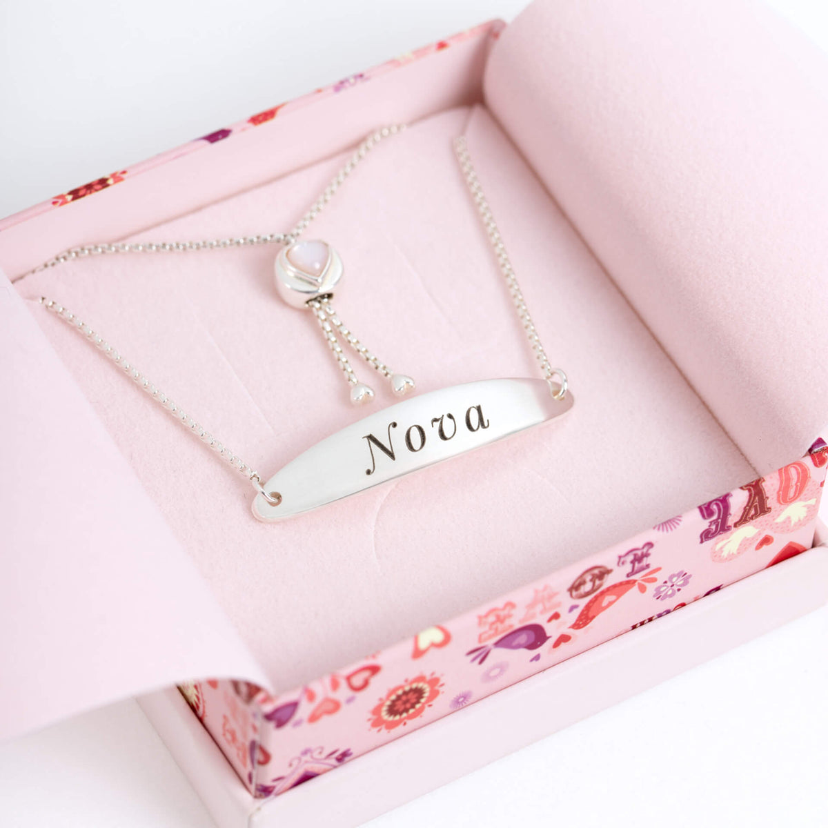 Laura Ashley Silver Kids Rosmere Love Heart Toggle Bracelet - Baby&More
