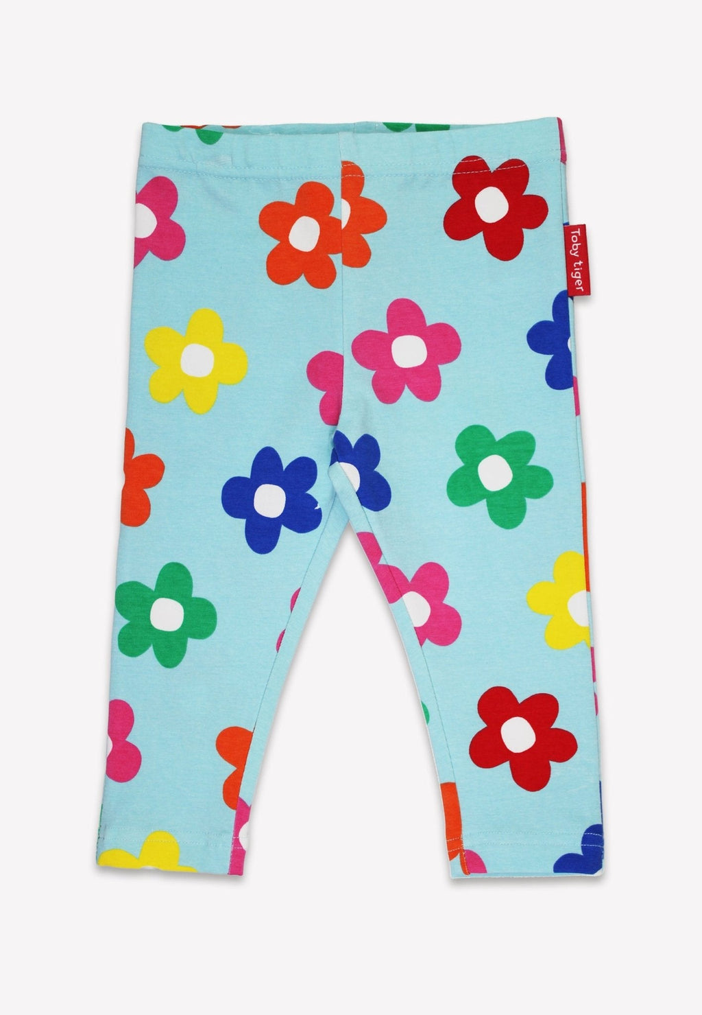 Toby Tiger Organic Leggings - Rainbow Bloom Print
