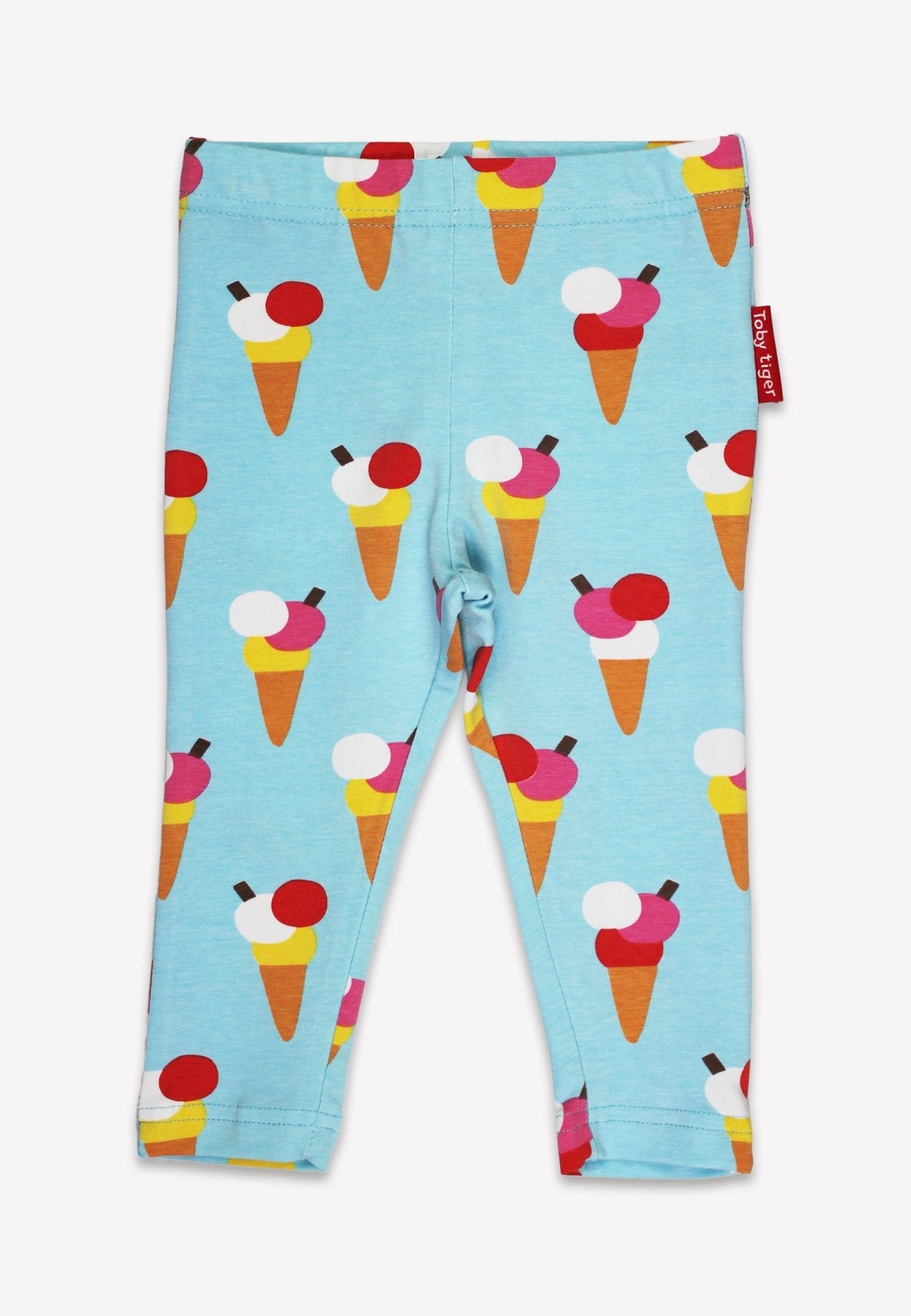 Toby Tiger Organic Leggings - Ice Cream Cones Print