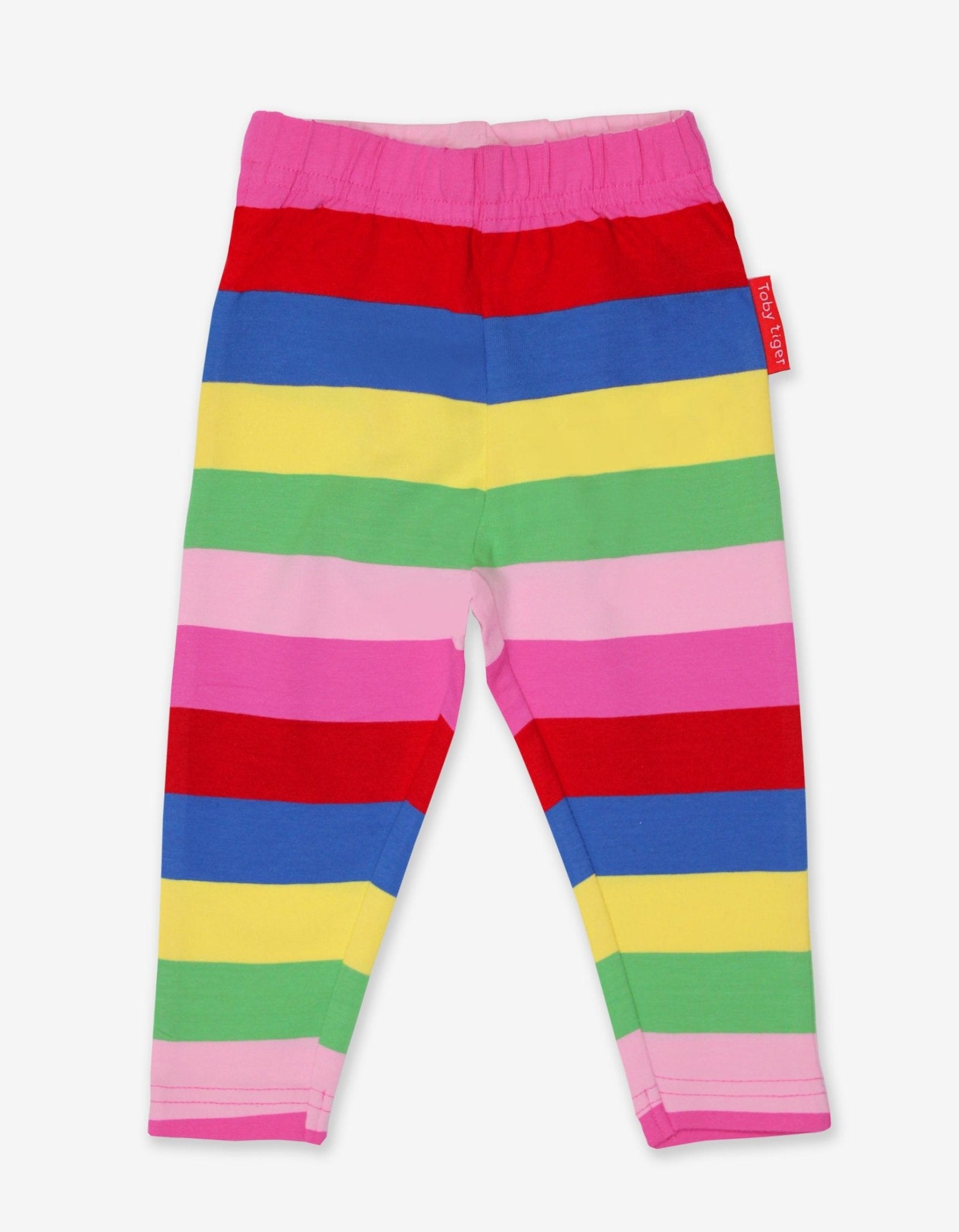 Toby Tiger Organic Leggings - Pink Multi Stripe