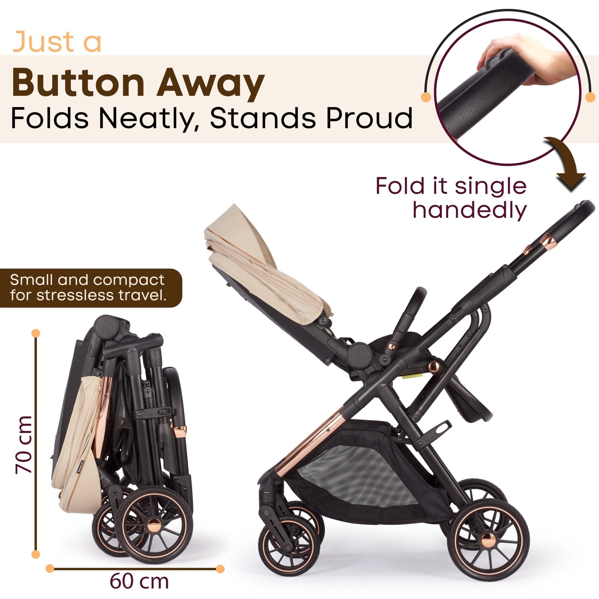 Lejoux+ Baby Pram Stroller Pushchair - 0 Months + - Baby&More