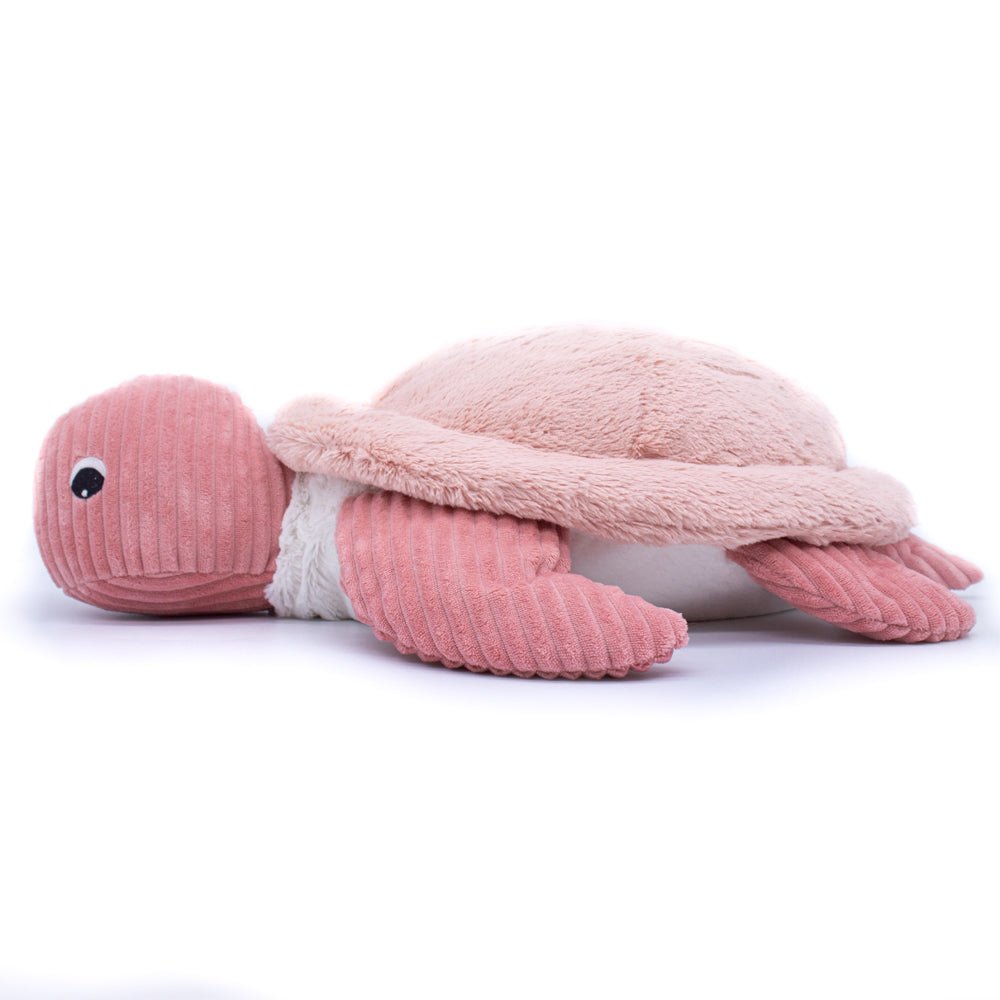 Les Ptipotos Plush Cuddly Toy & Pyjama Holder: Tilly the Giant Turtle - Pink - Baby&More