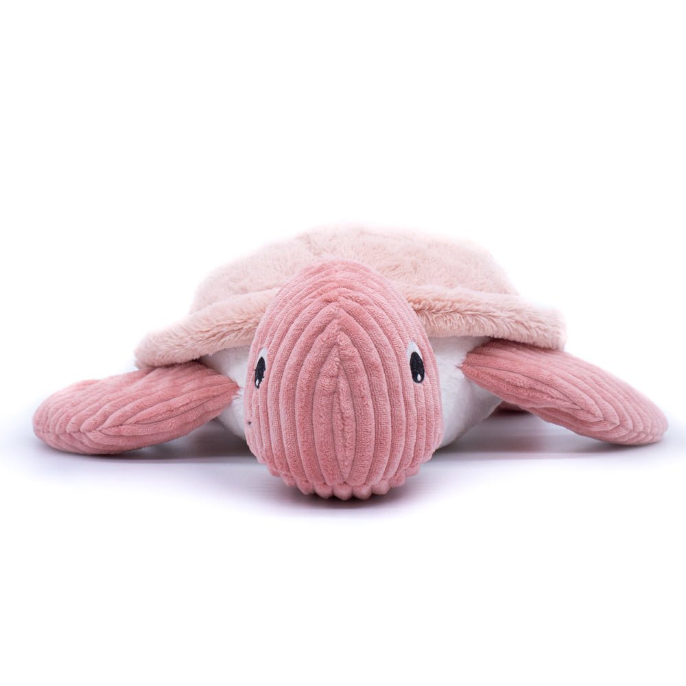 Les Ptipotos Plush Cuddly Toy & Pyjama Holder: Tilly the Giant Turtle - Pink - Baby&More