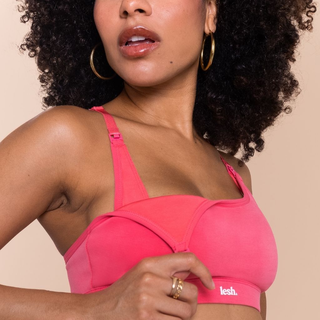 LESH - Freeflo 2.0 Leakproof Nursing Bra - Black / Pink / Beige - Baby&More