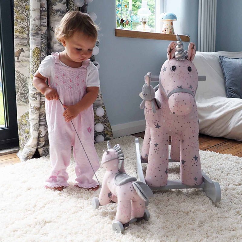 Little Bird Told Me Celeste Unicorn Pull Along Toy - Baby&More
