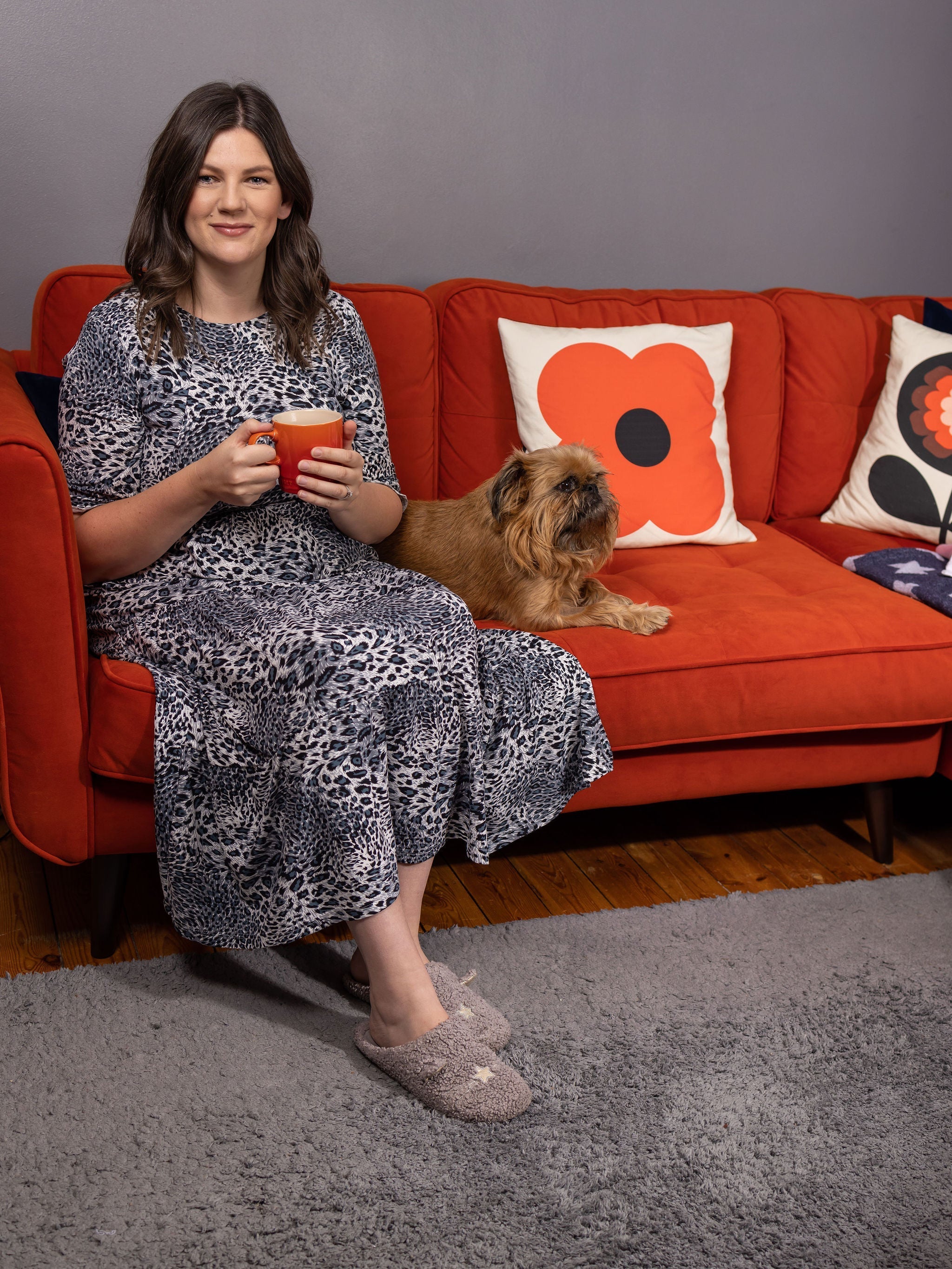 Milkymoon Midi Breastfeeding Dress - Grey Leopard