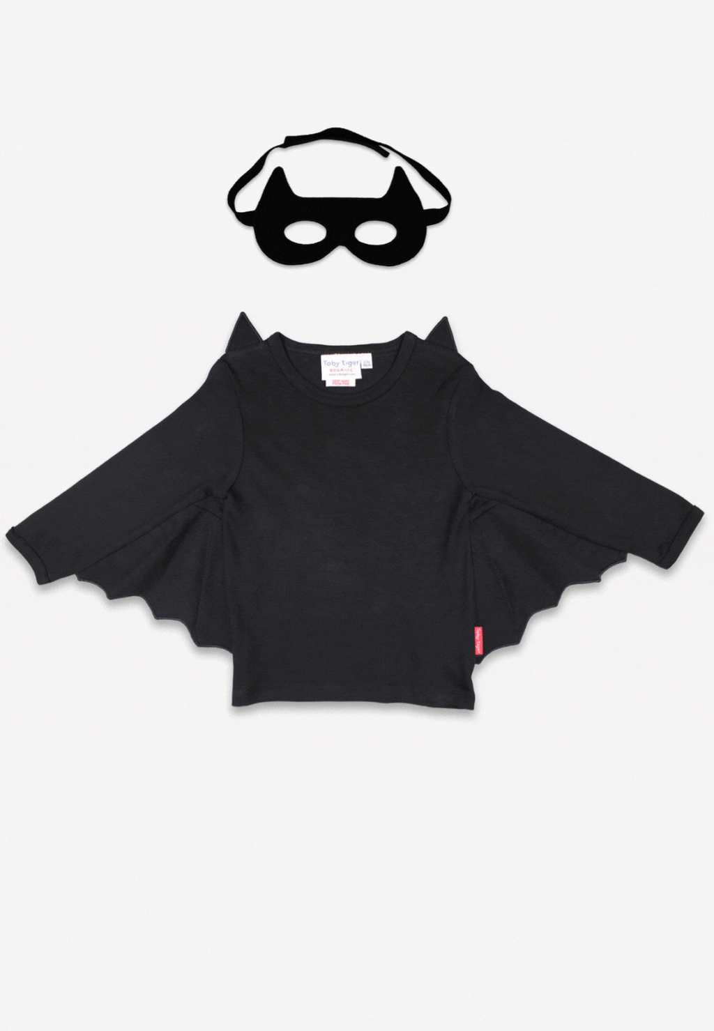 Toby Tiger Organic Batwing T-Shirt & Mask Costume Set
