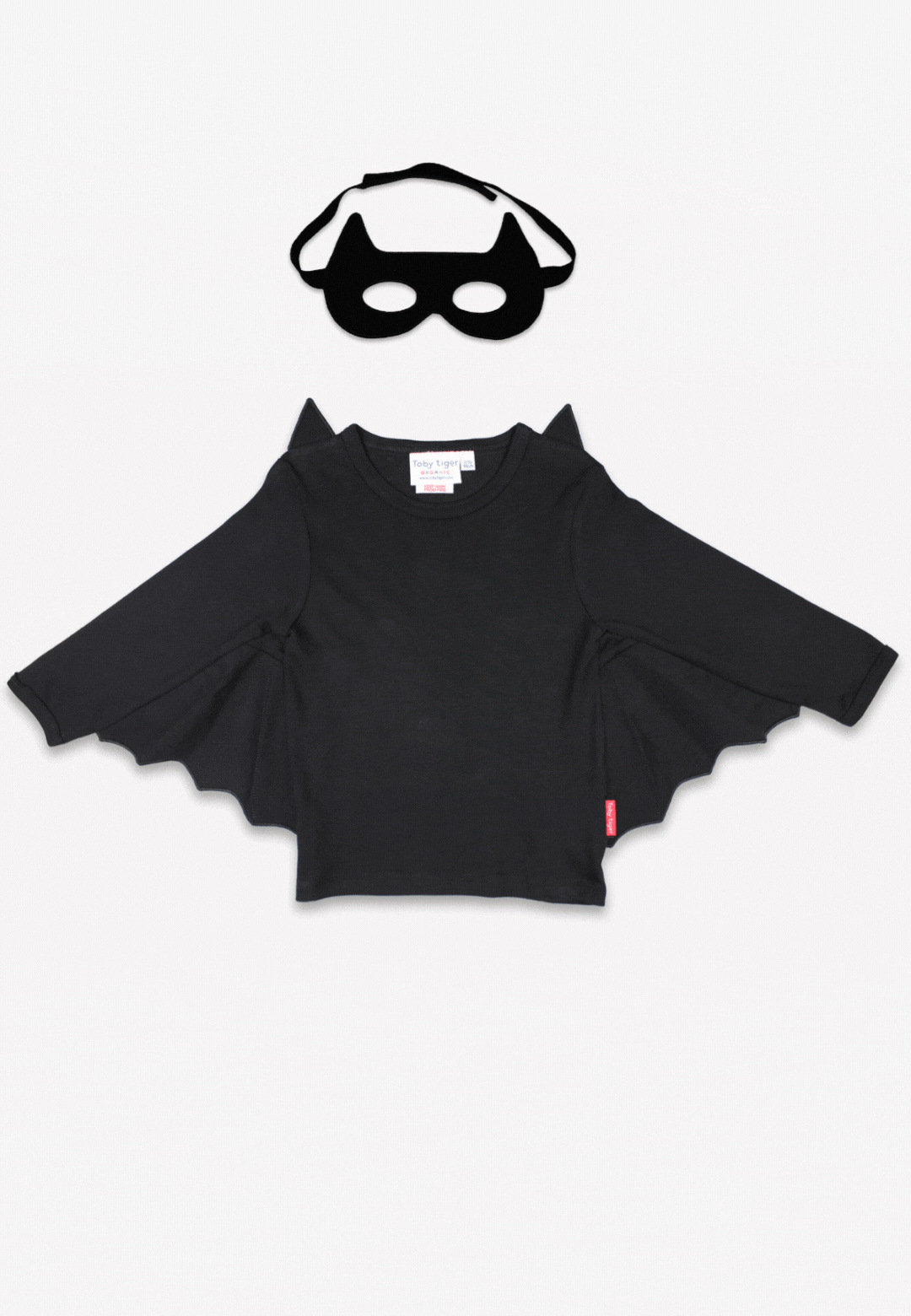 Toby Tiger Organic Batwing T-Shirt & Mask Costume Set