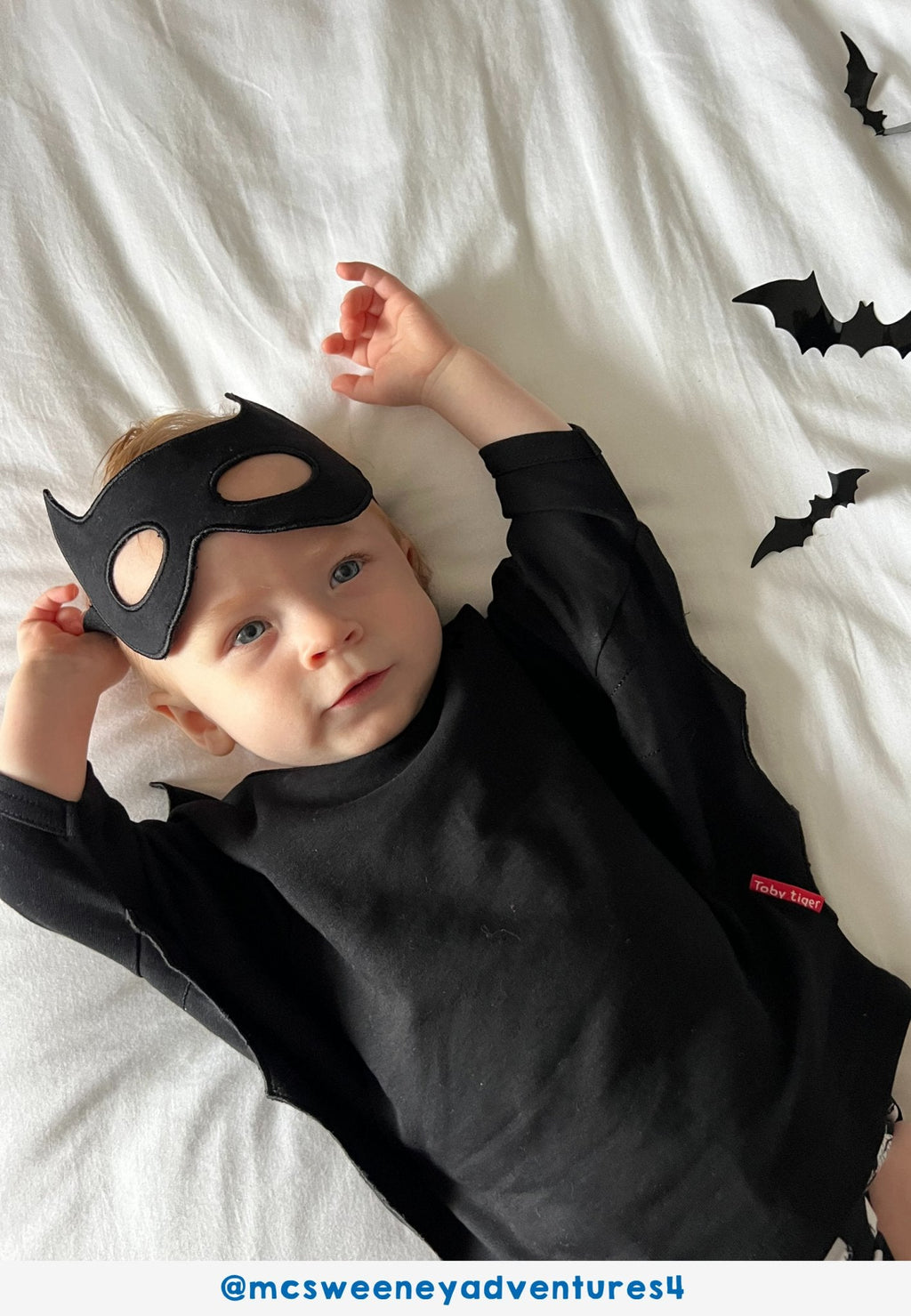 Toby Tiger Organic Batwing T-Shirt & Mask Costume Set