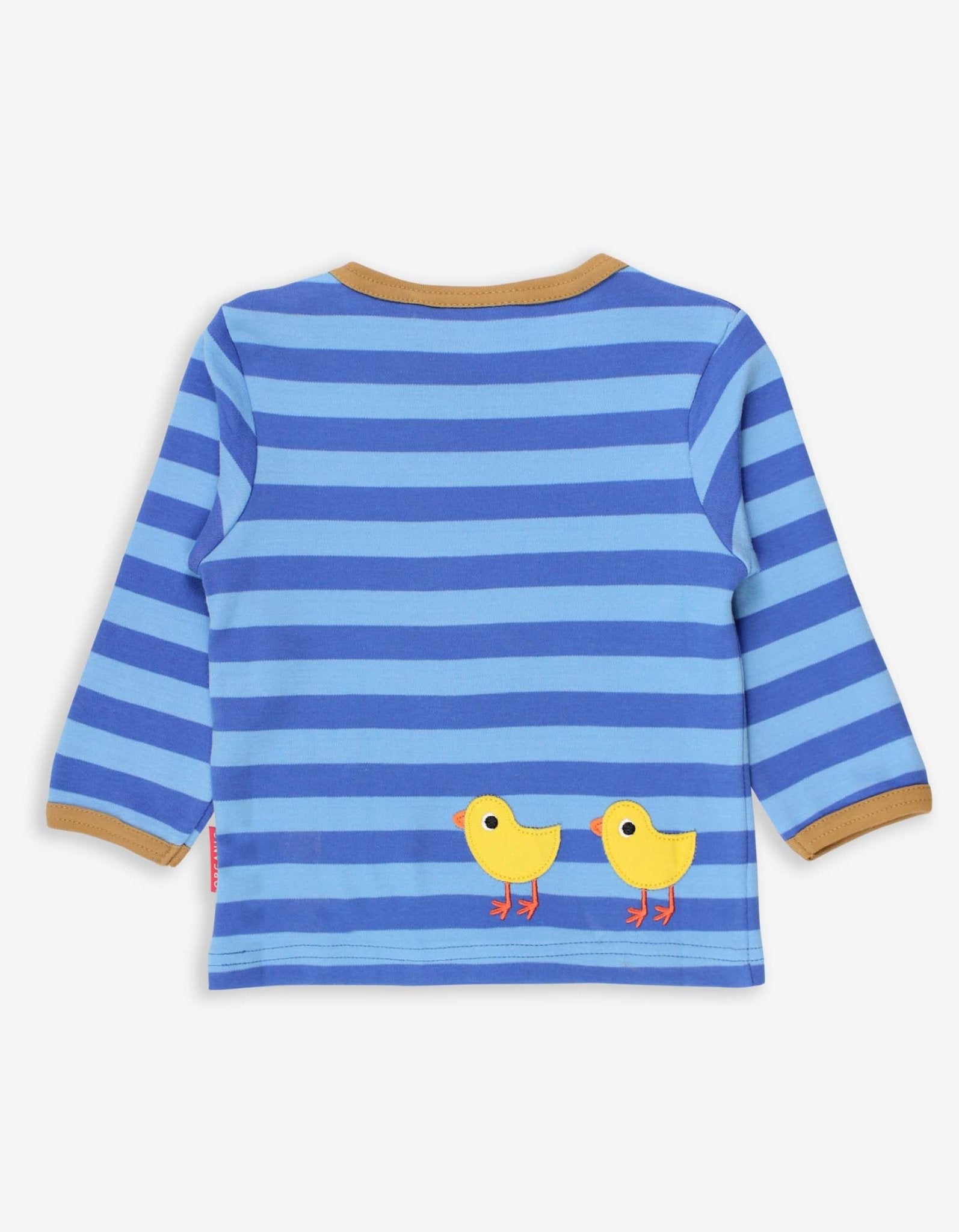 Toby Tiger Organic Applique Long-Sleeved T-Shirt -  Clucky Chicken with Flap