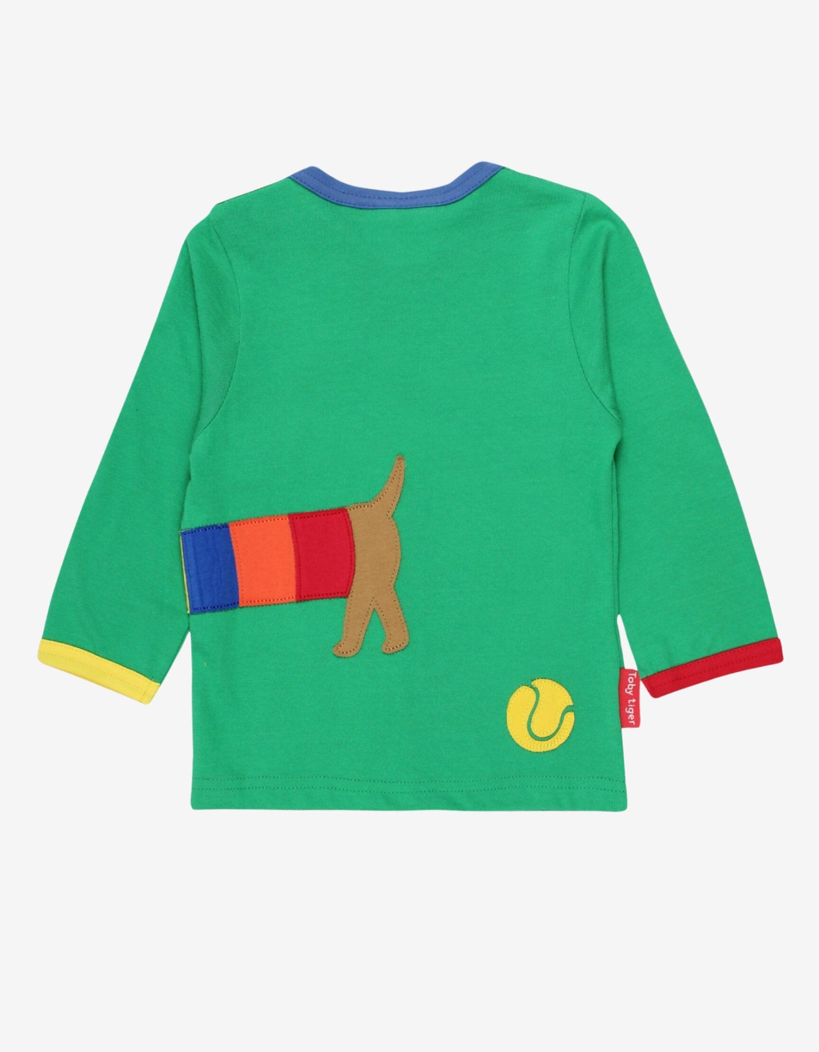Toby Tiger Organic Applique Long-Sleeved T-Shirt - Sausage Dog