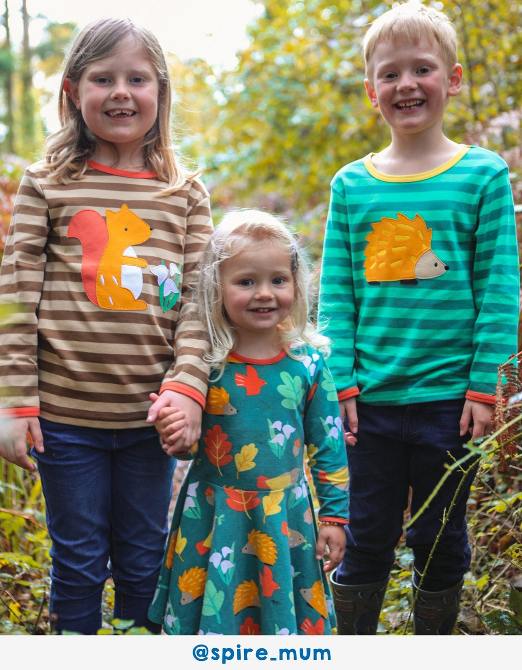 Toby Tiger Organic Applique Long-Sleeved T-Shirt - Squirrel