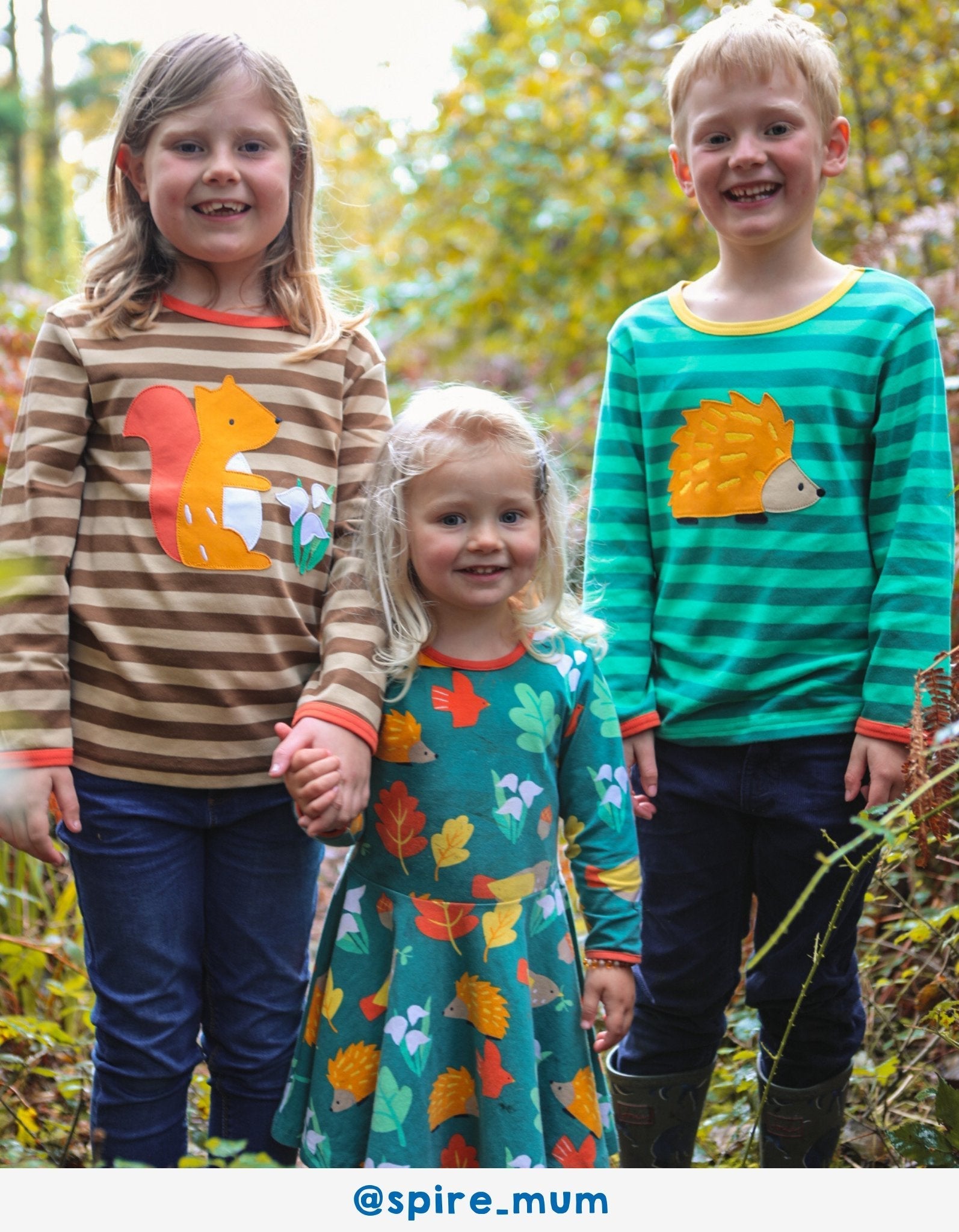 Toby Tiger Organic Applique Long-Sleeved T-Shirt - Squirrel