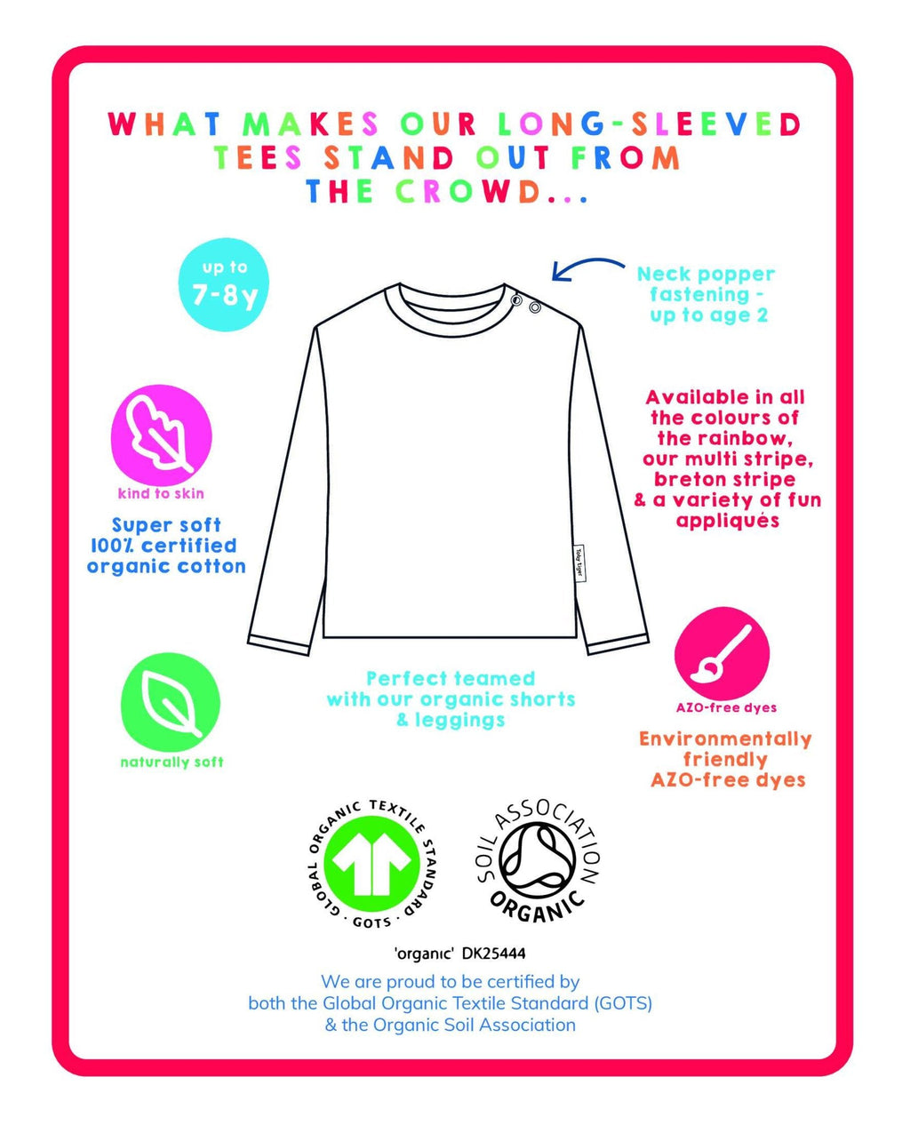 Toby Tiger Organic Applique Long-Sleeved T-Shirt - Pink Kitten