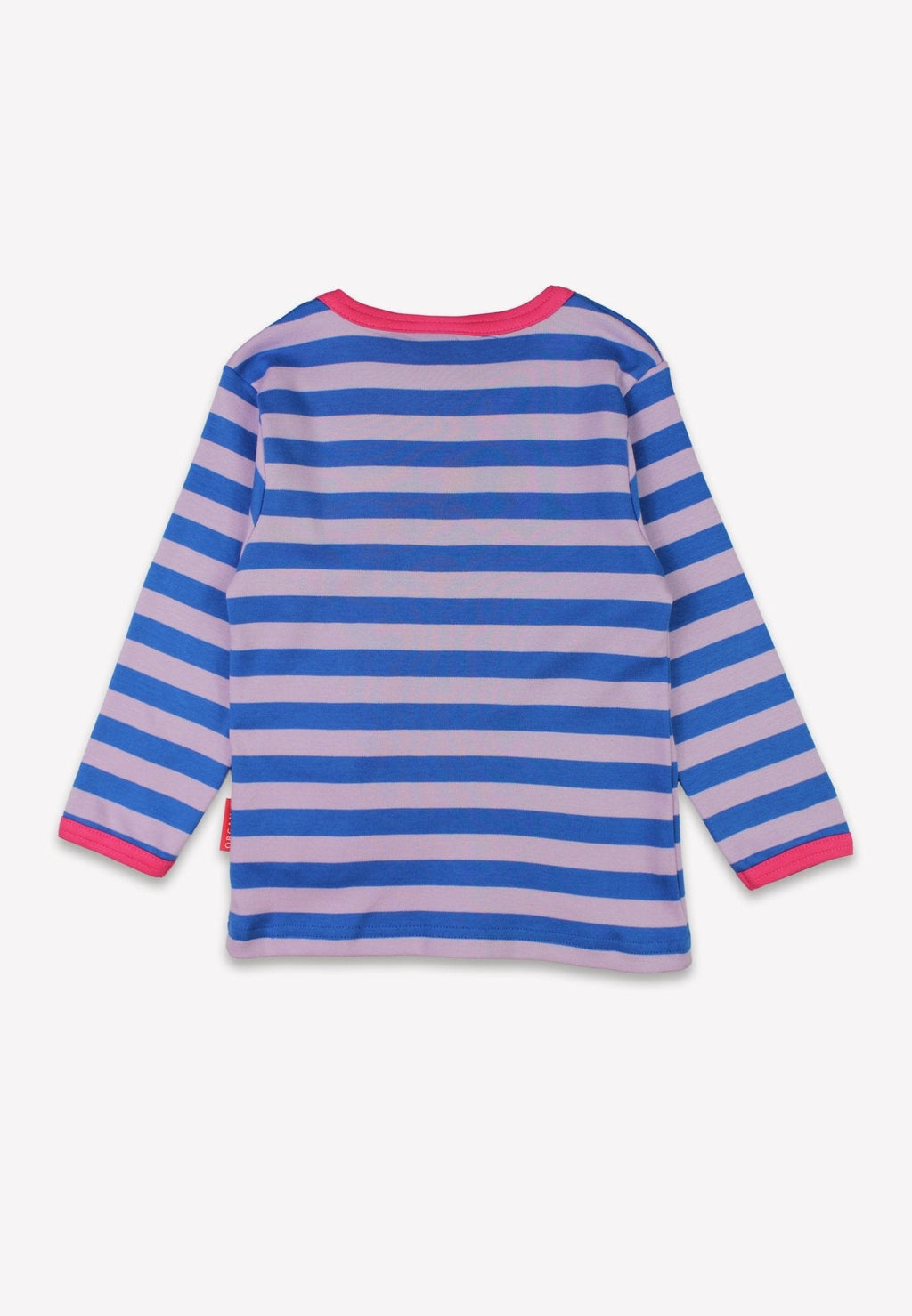 Toby Tiger Organic Applique Long-Sleeved T-Shirt - Striped Daisy