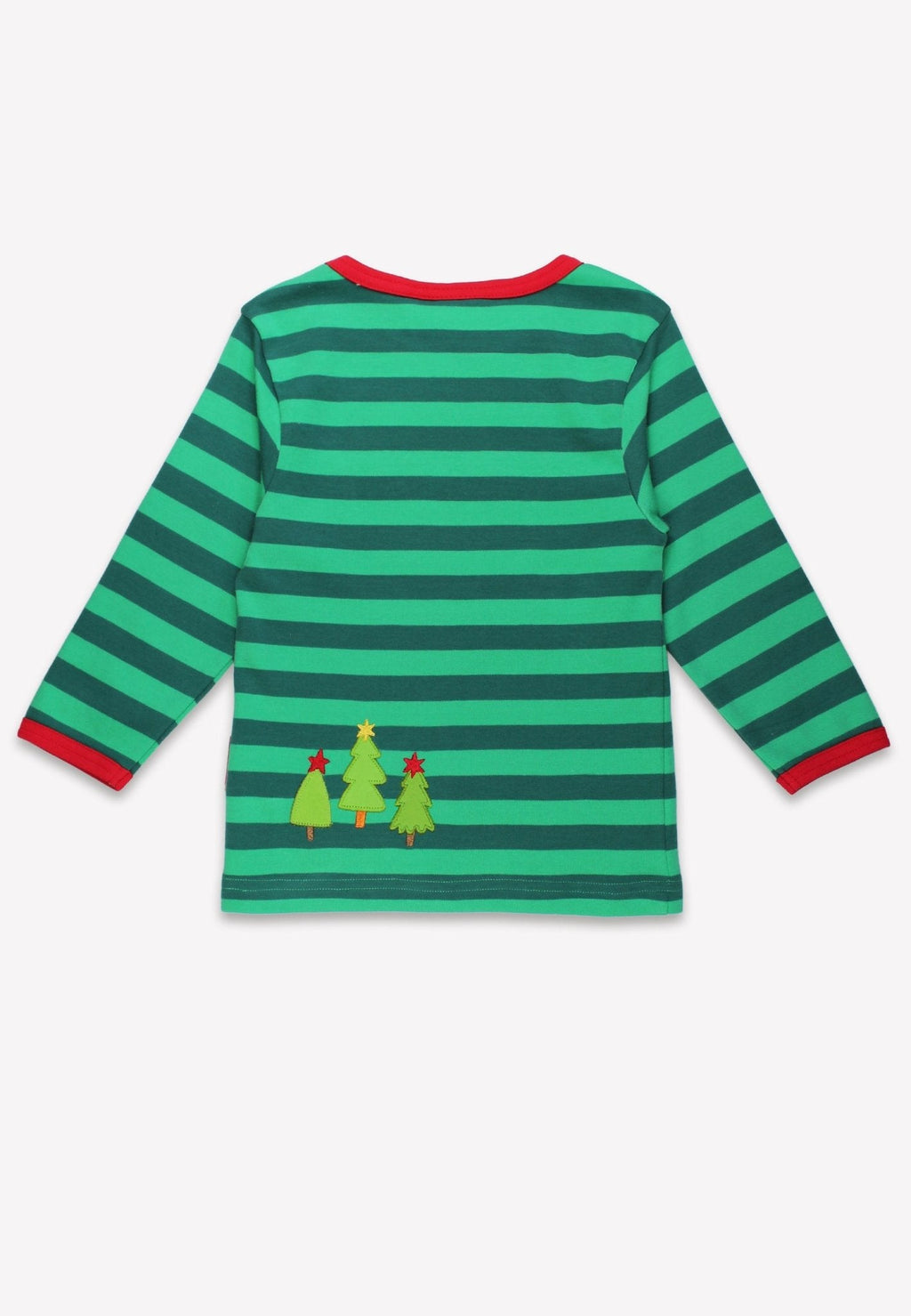 Toby Tiger Organic Long-Sleeved Applique T-Shirt - Christmas Bear