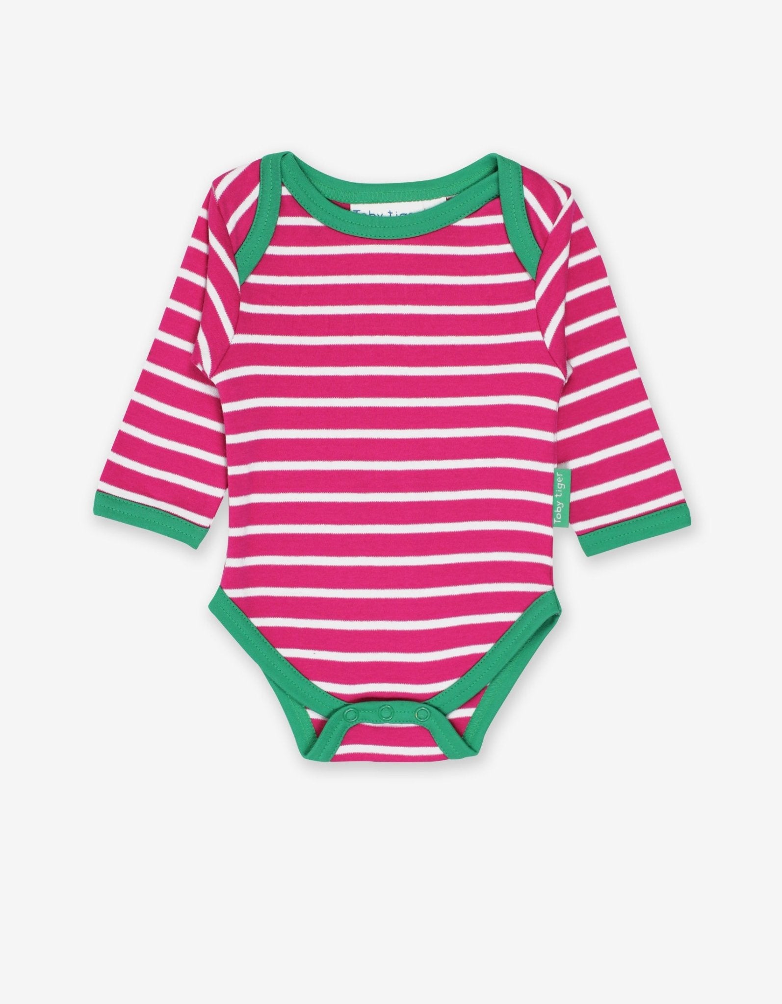 Toby Tiger Organic Bodysuit - Pink Breton
