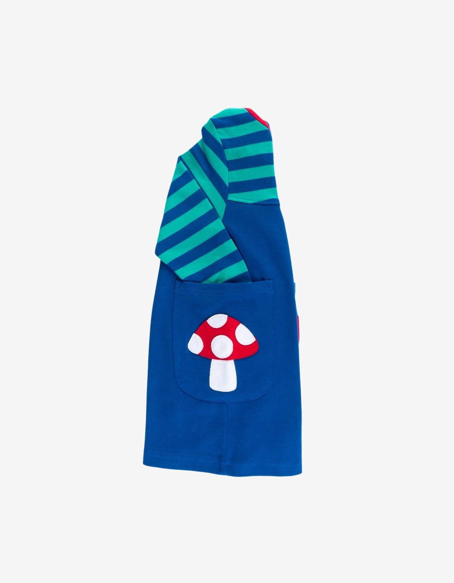 Organic Applique T-Shirt Dress - Floral Mushroom