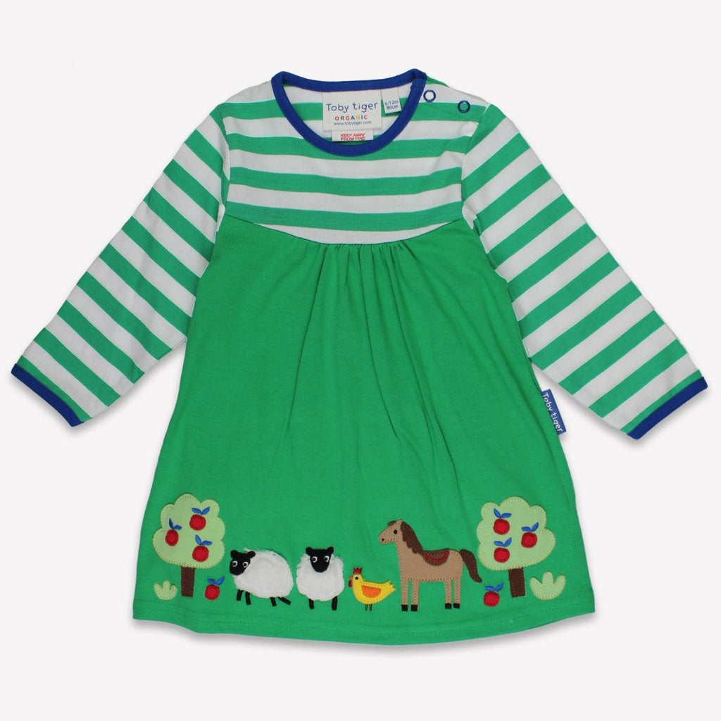 Organic Applique T-shirt Dress - Hillside