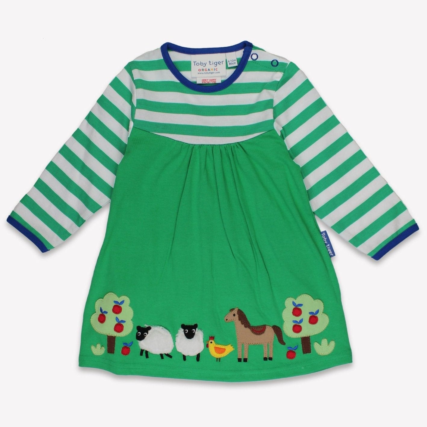 Organic Applique T-shirt Dress - Hillside