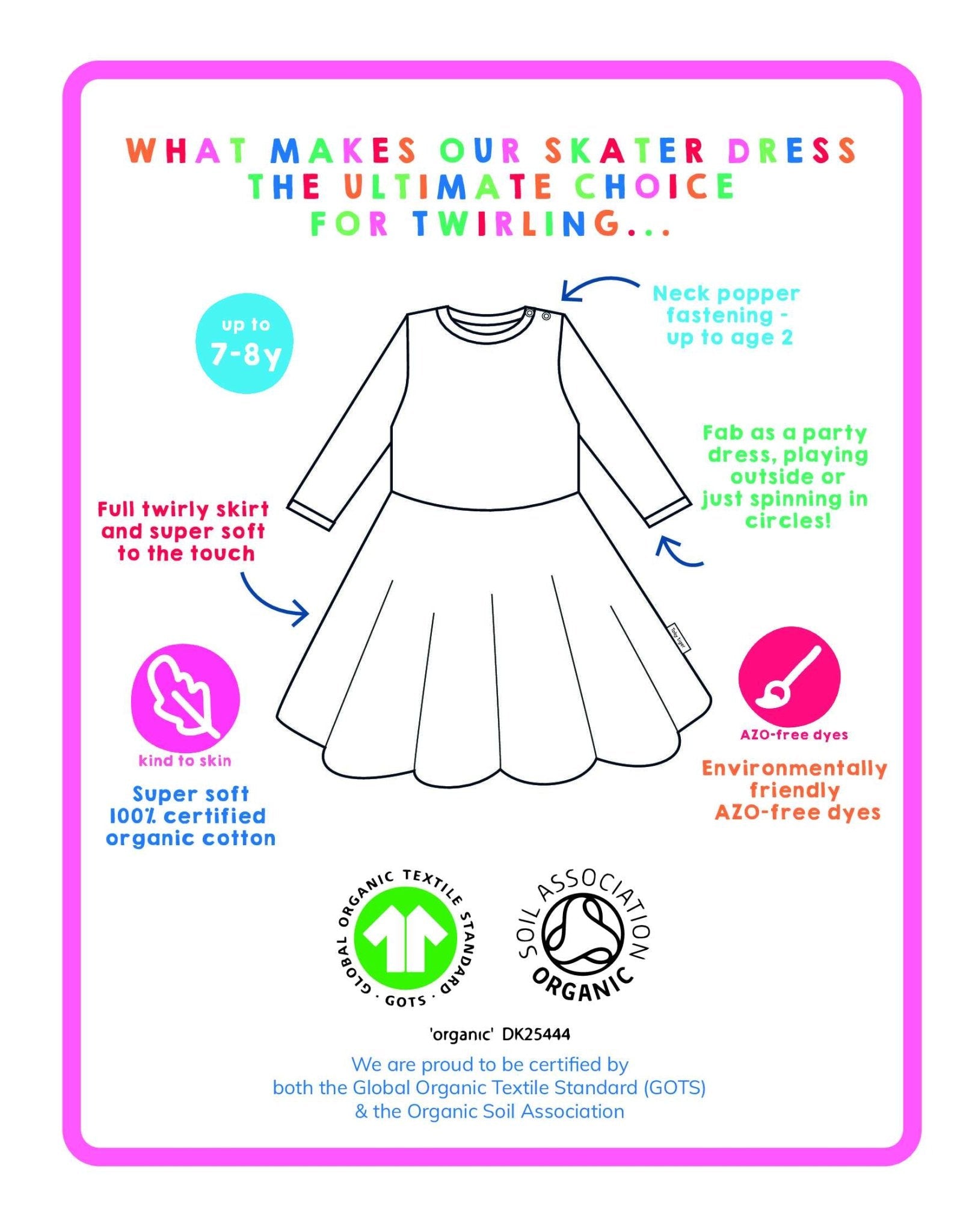 Toby Tiger Organic Skater Dress - Kitten Print