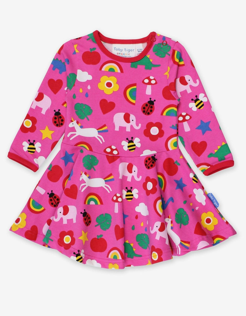 Toby Tiger Organic Print Skater Dress - Magical Mix-Up