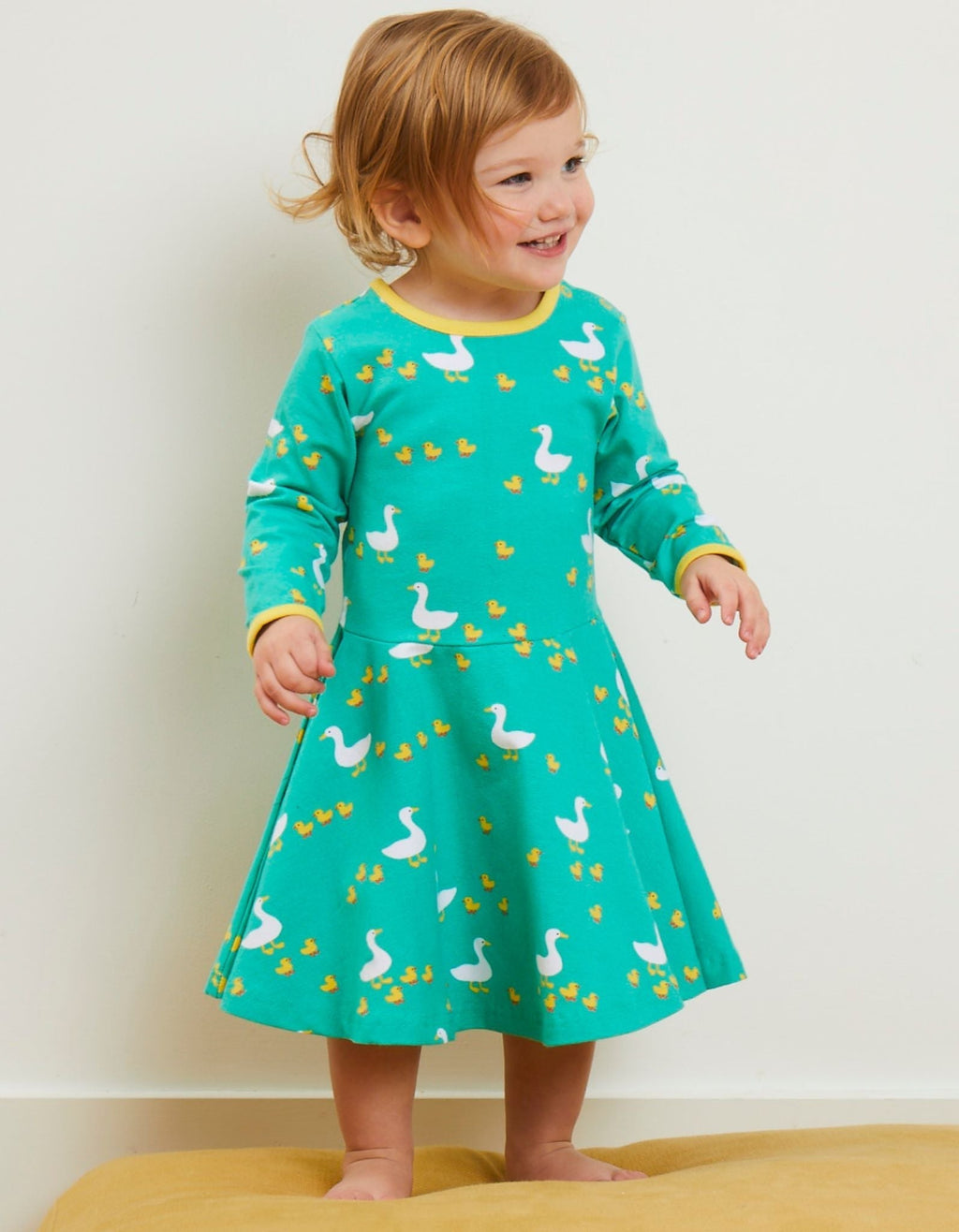 Toby Tiger Organic Skater Dress - Duck Print